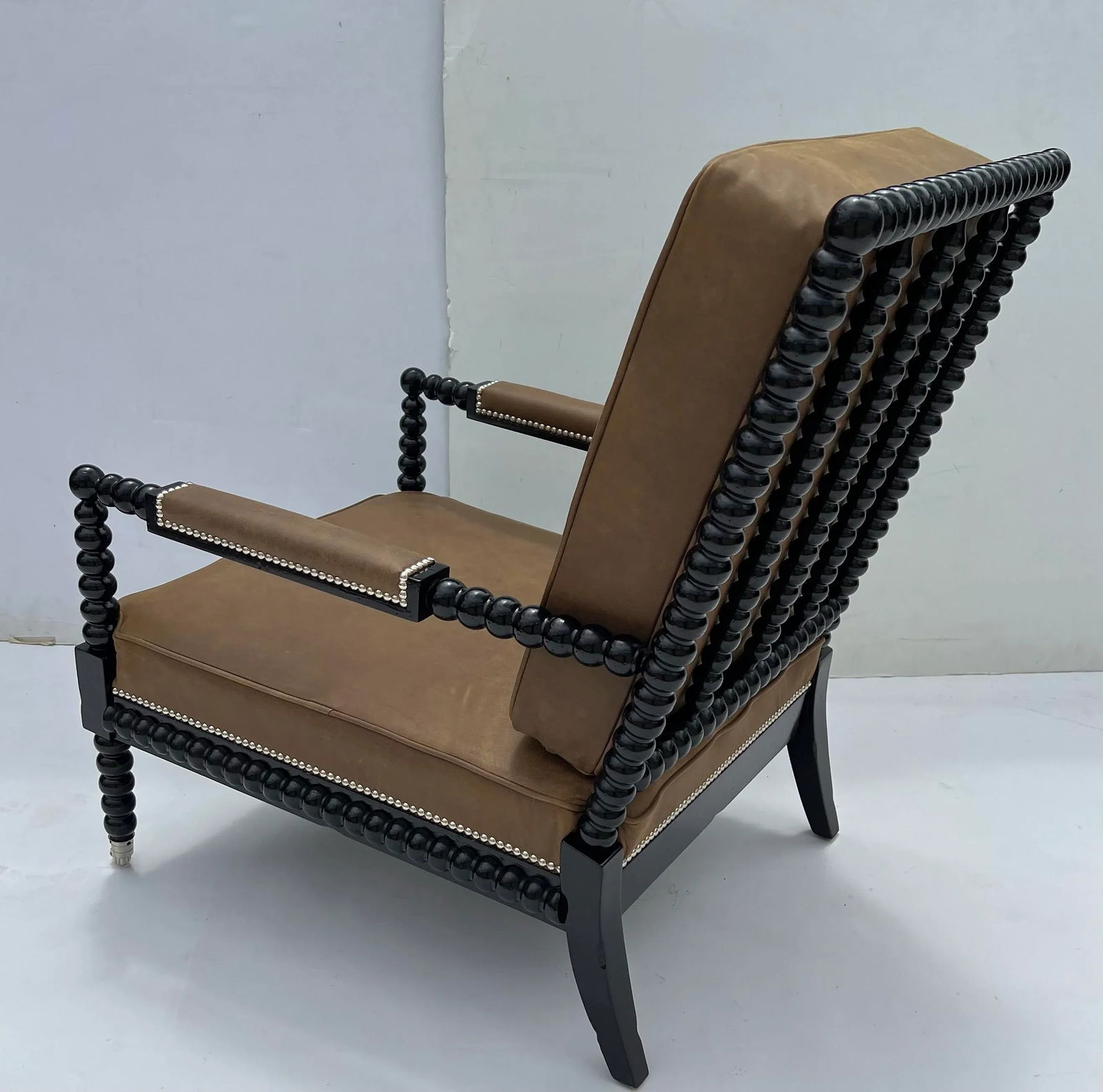 Ralph Lauren Vintage Bohemian Spindle Leather Chairs- Set of 2 - 6