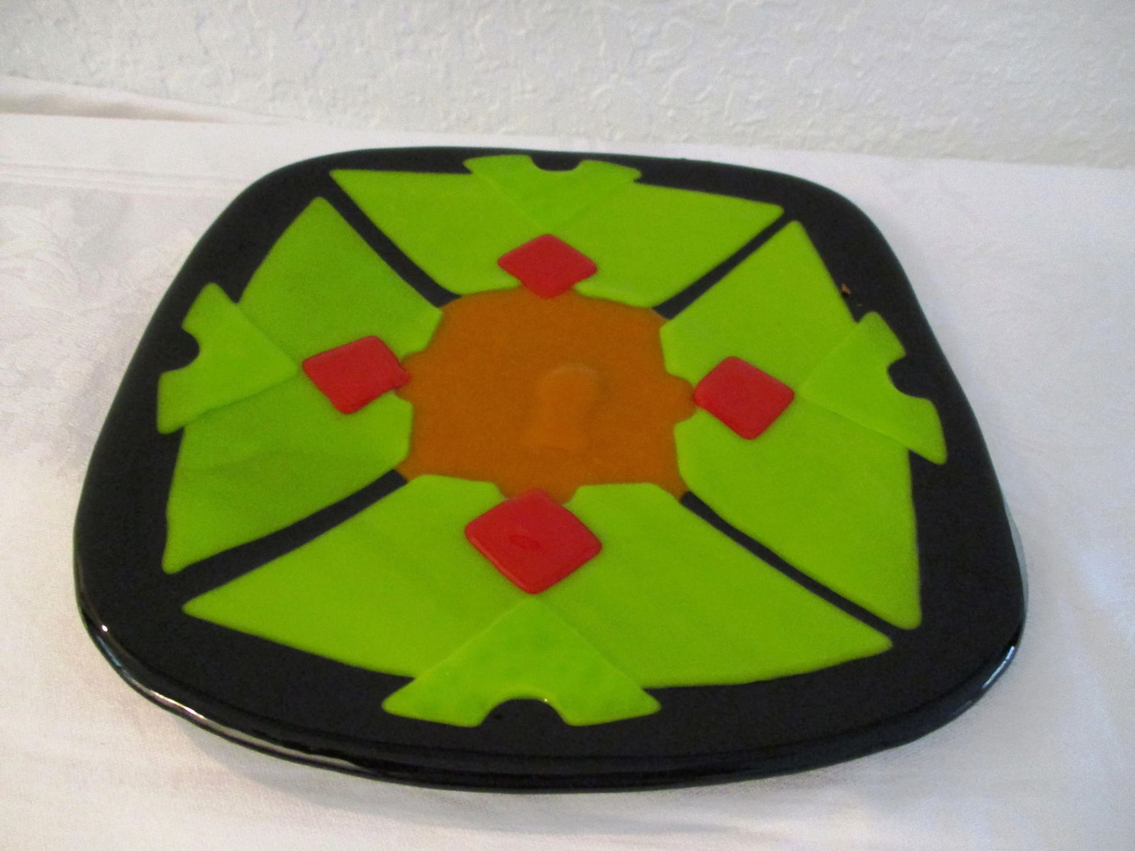 Mid-Century Fused Art Glass Dish - 3