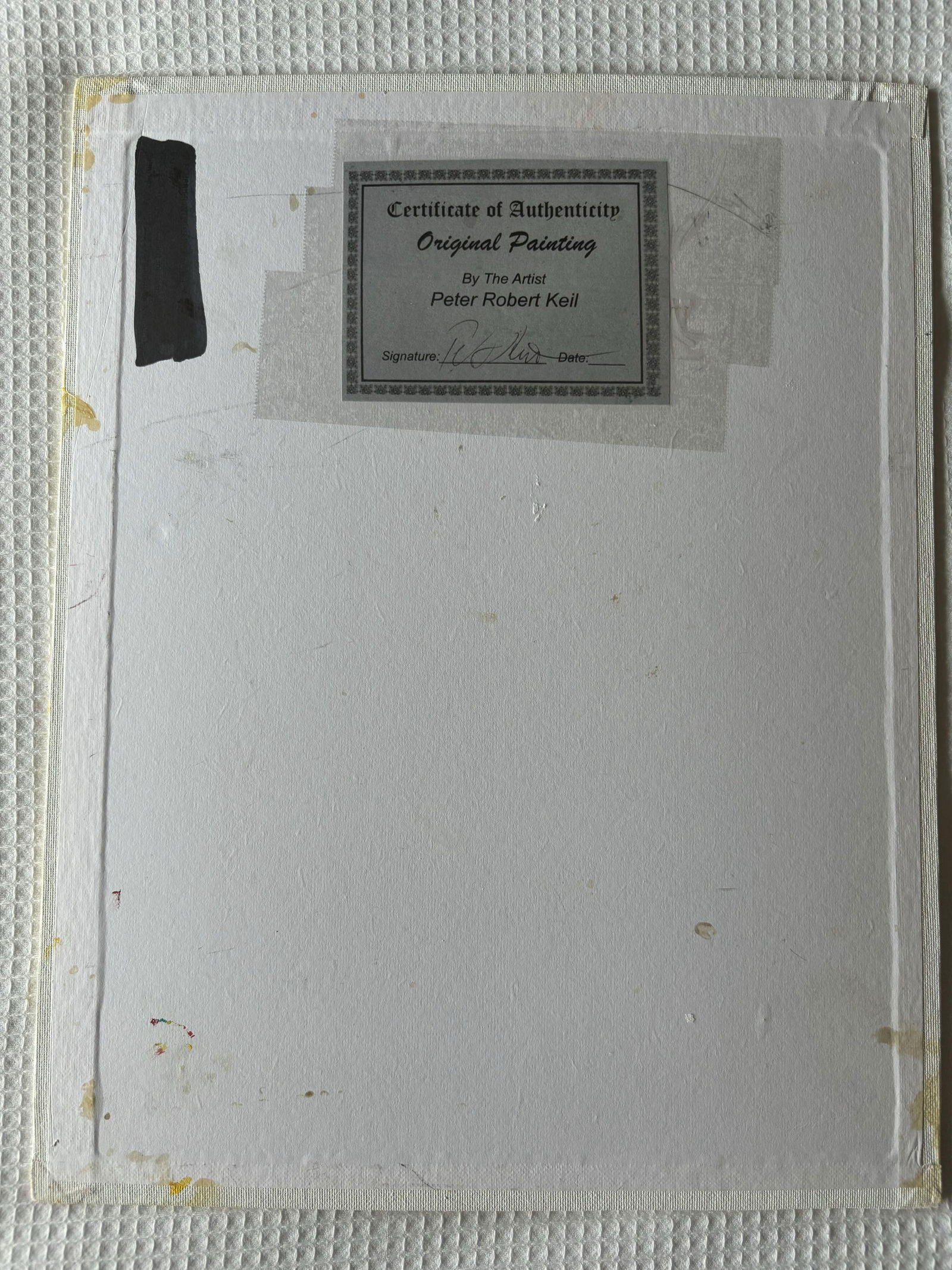 Late 20th Century Original Peter Keil Abstract Portrait Acrylic Painting on Canvas Board - 3