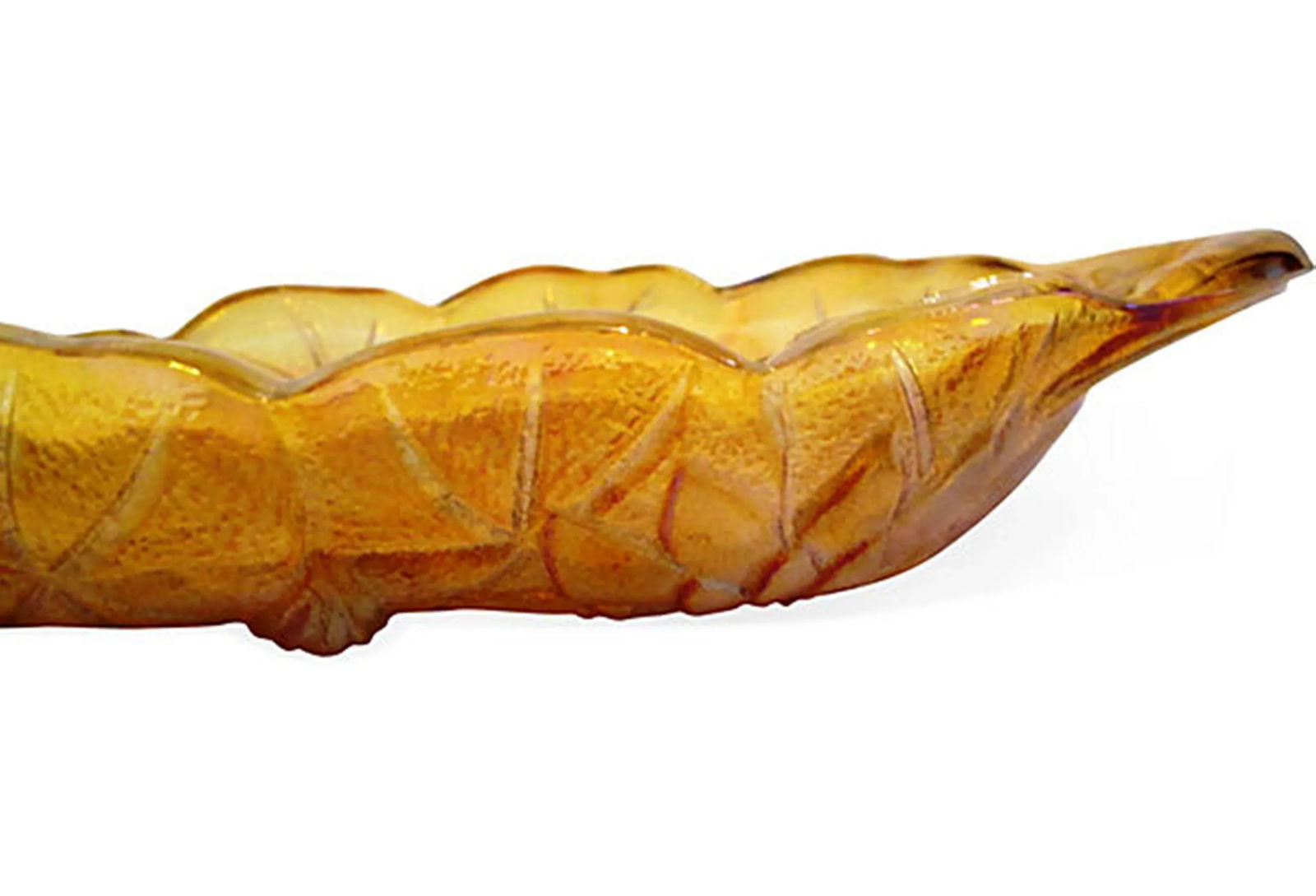 1950s Midcentury Carnival Glass Marigold Serving Dishes - A Pair - 5