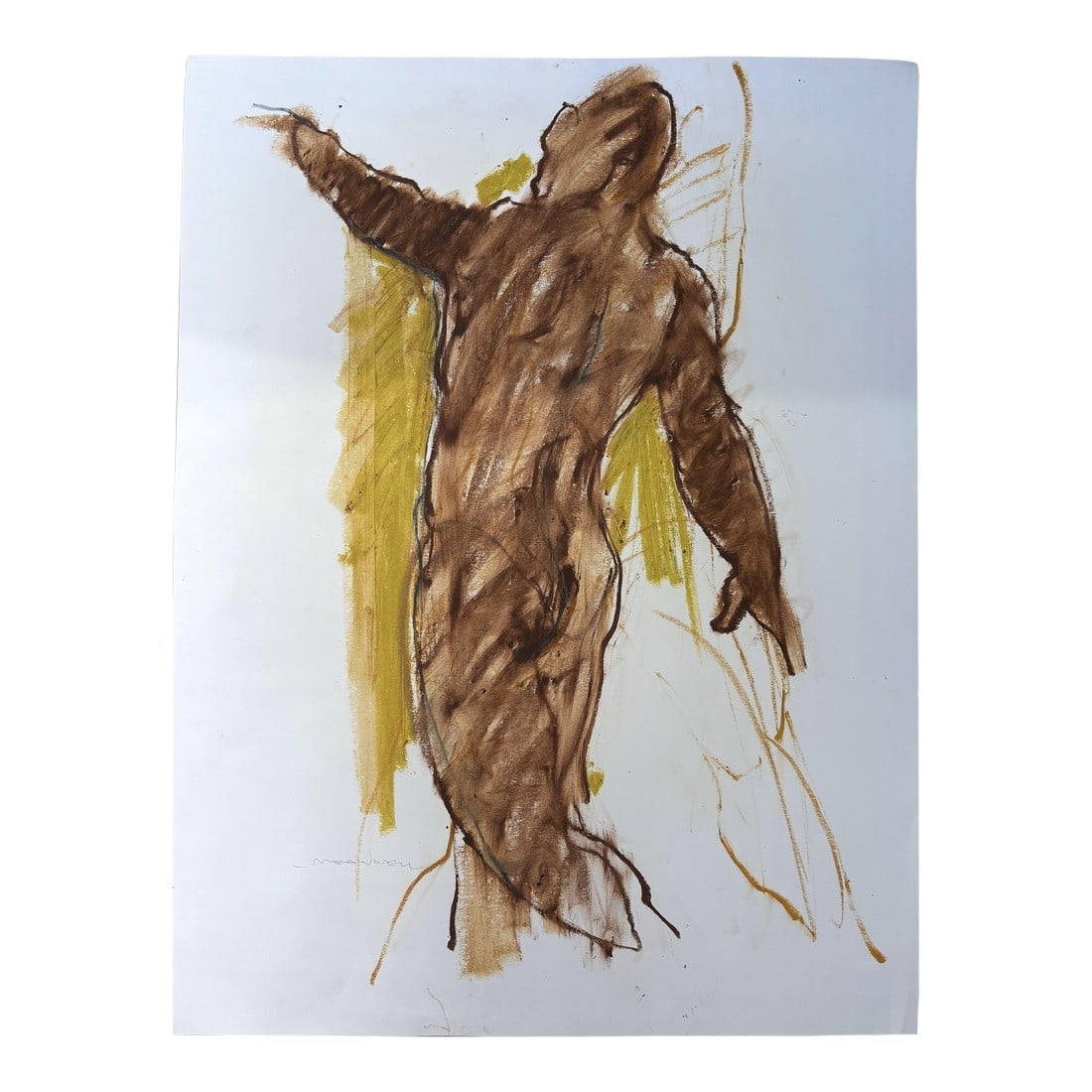 Late 20th Century Jack Meanwell Figural Nude, Oil Pastel: Figural Nude Oil Pastel on Paper 19"W x25"H Meanwell skillfully shows off his craft through crafting his classy nude collection. This part of the collection is vibrant with the focus being warm