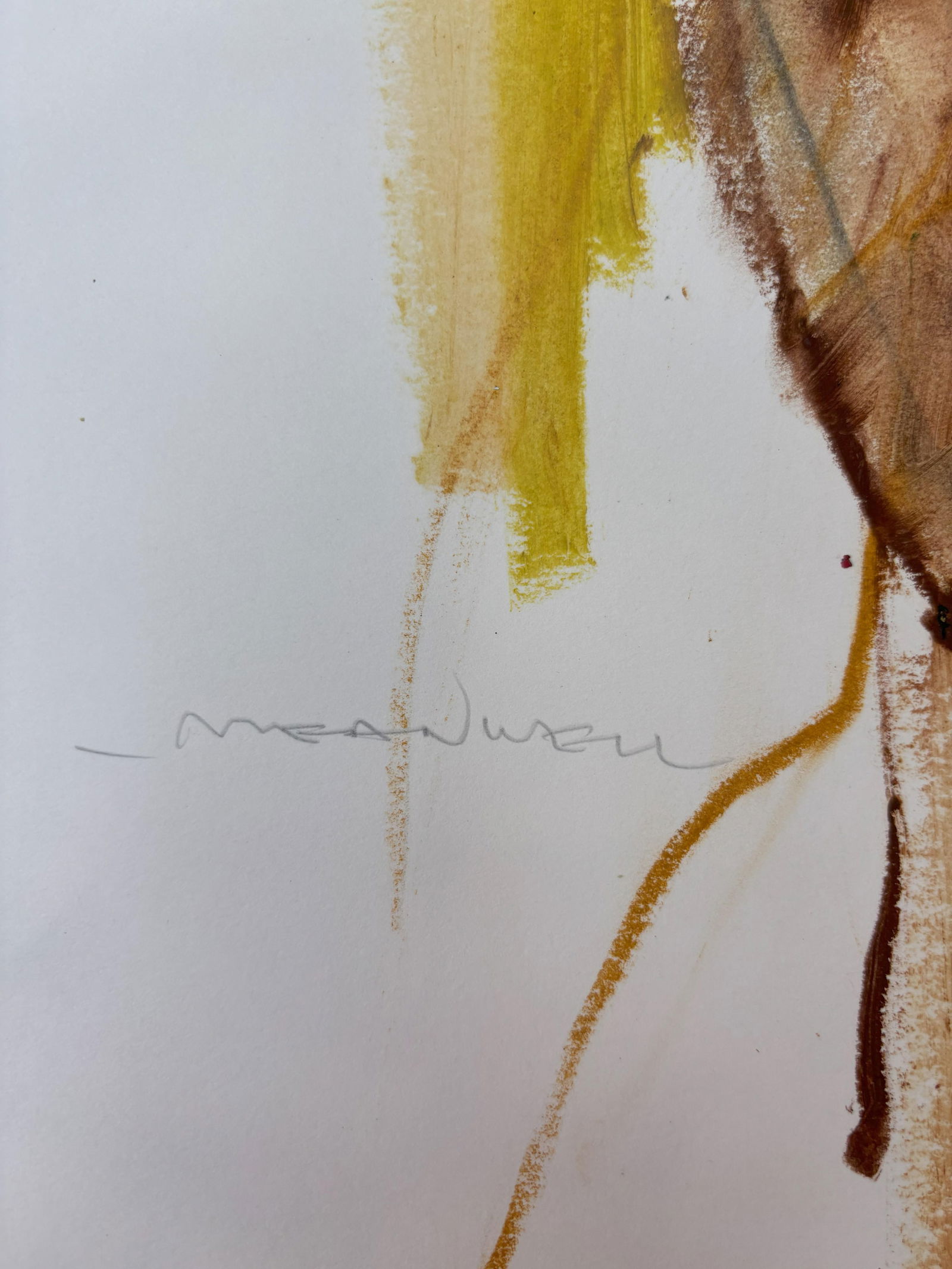 Late 20th Century Jack Meanwell Figural Nude, Oil Pastel - 2