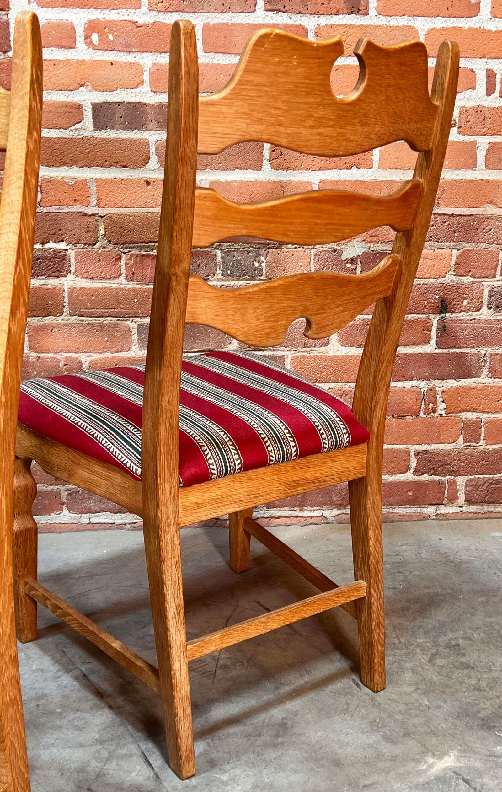 Vintage 1960's Danish Oak Razor Dining Chairs by Henning KjÃ¦rnulf for Eg KvalitetsmÃ - 11