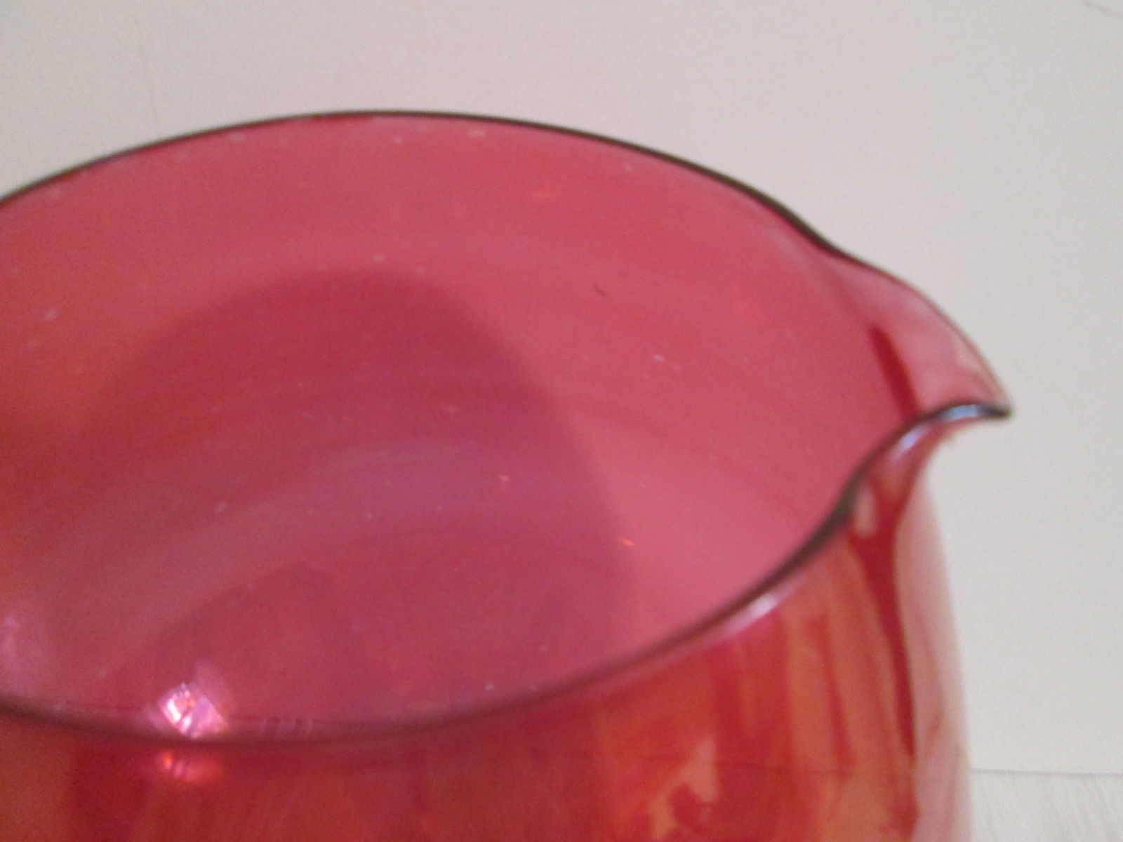 MCM Red Glass Cocktail Bowl - 4