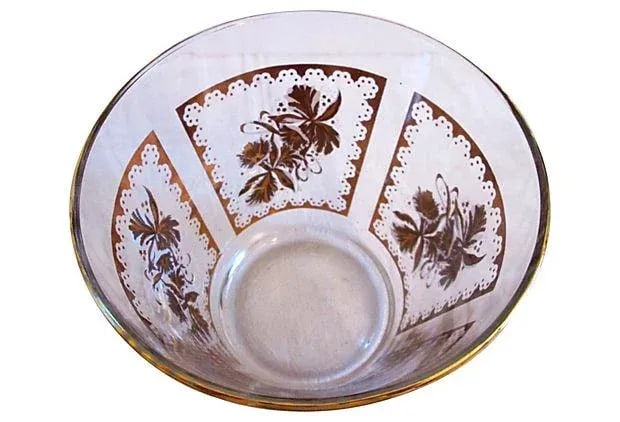 Mid-Century Purple Iris Ice Bucket & Glasses, Set of 3 - 3