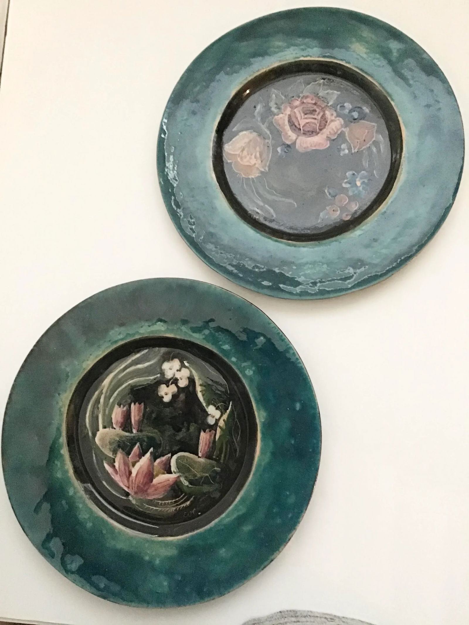 Pottery Hand Painted Pottery Plates Hand Painted by American Artist Edith Cockcroft Hand Painted Pot - 2