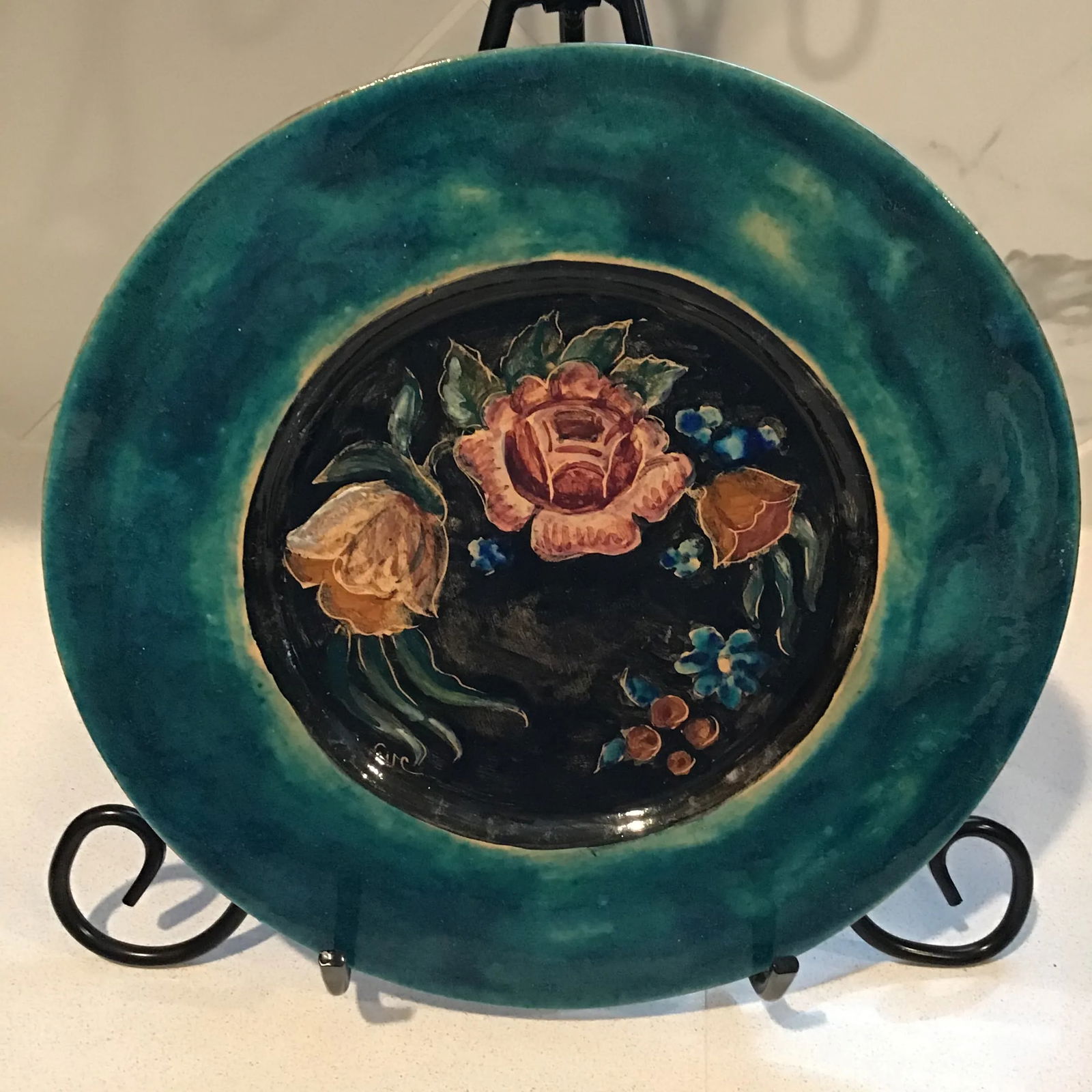 Pottery Hand Painted Pottery Plates Hand Painted by American Artist Edith Cockcroft Hand Painted Pot - 4