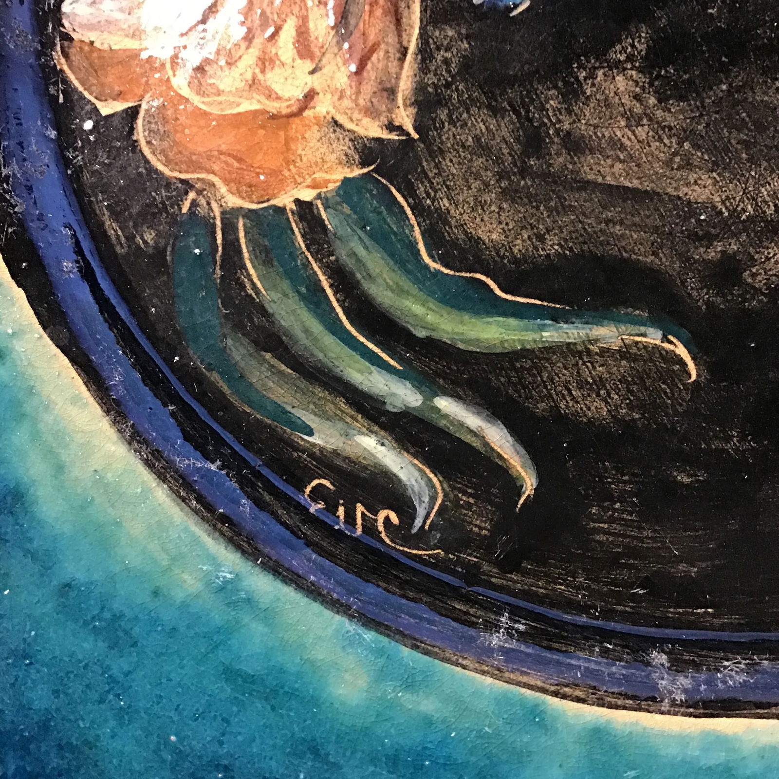 Pottery Hand Painted Pottery Plates Hand Painted by American Artist Edith Cockcroft Hand Painted Pot - 6