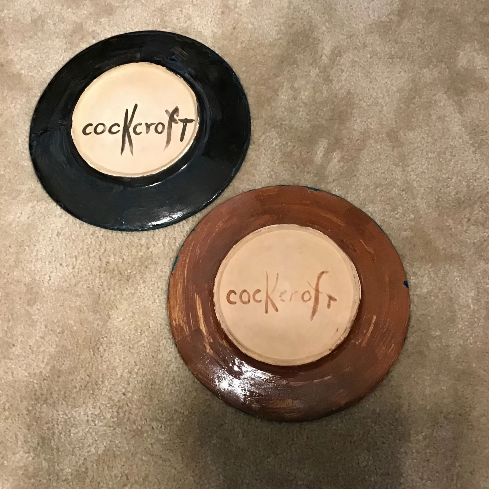 Pottery Hand Painted Pottery Plates Hand Painted by American Artist Edith Cockcroft Hand Painted Pot - 7