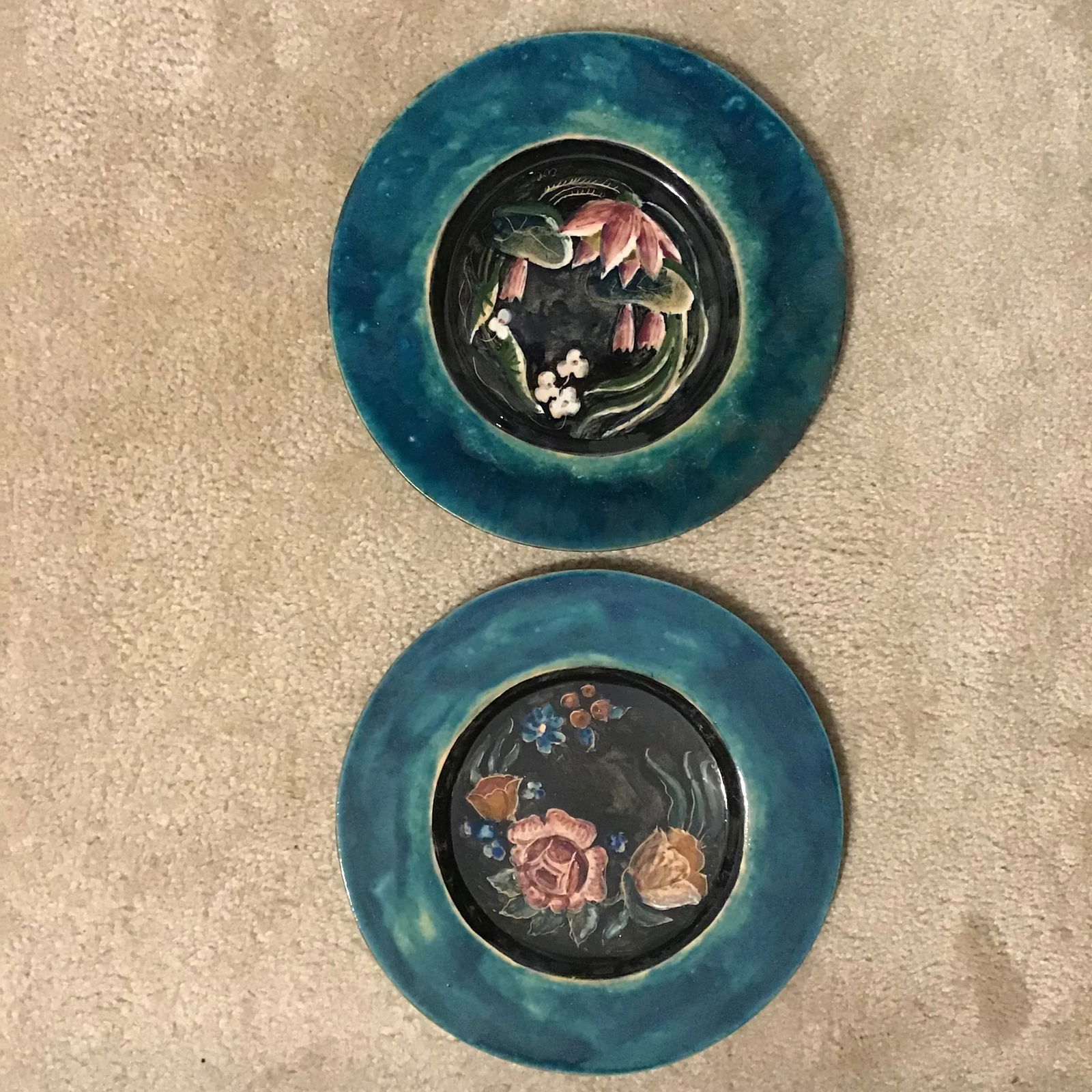 Pottery Hand Painted Pottery Plates Hand Painted by American Artist Edith Cockcroft Hand Painted Pot - 8