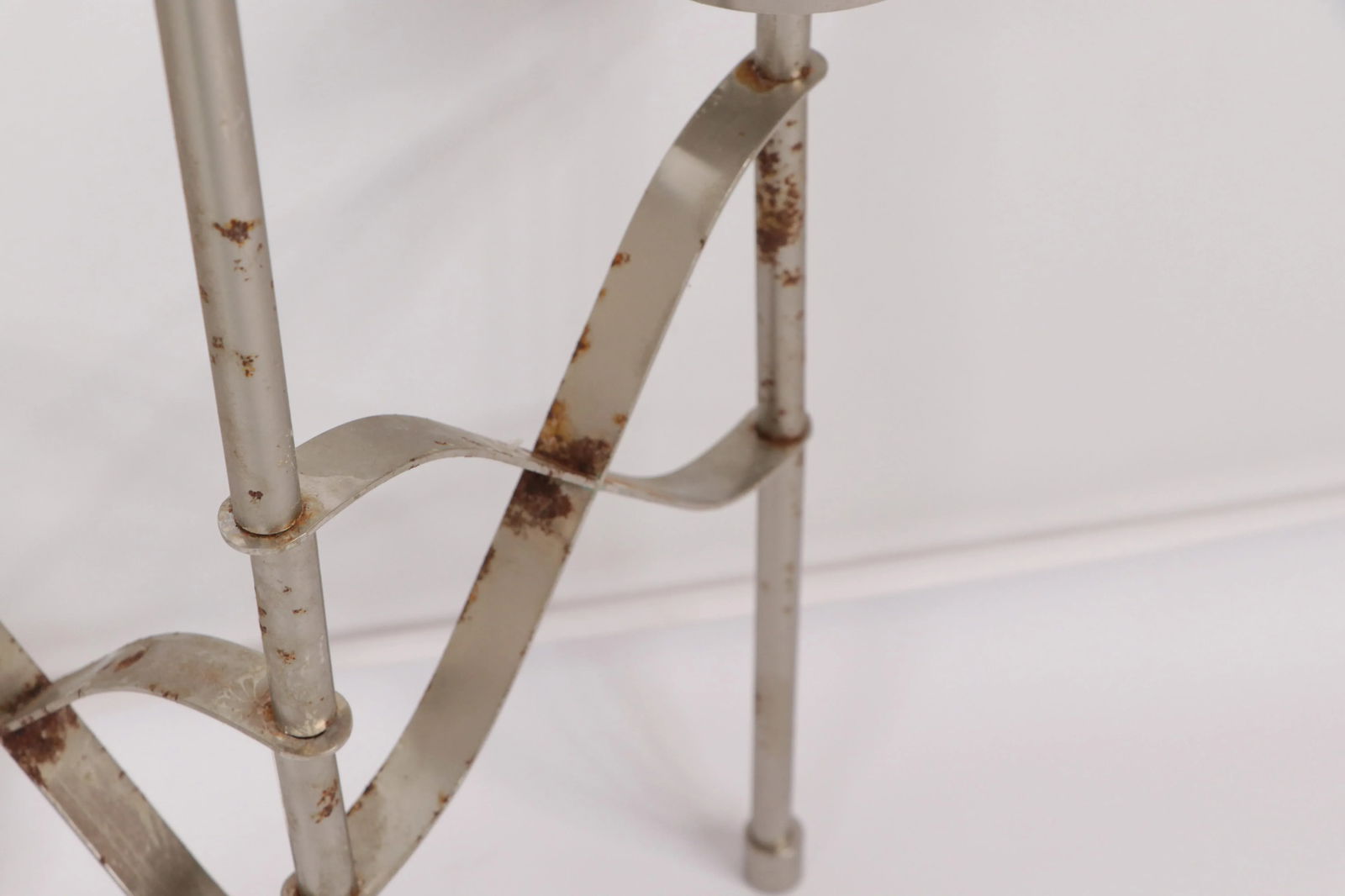 Vintage 1960s Mid-Century Modern Silver Steel 5 Piece Rotating Candle Holder - 6