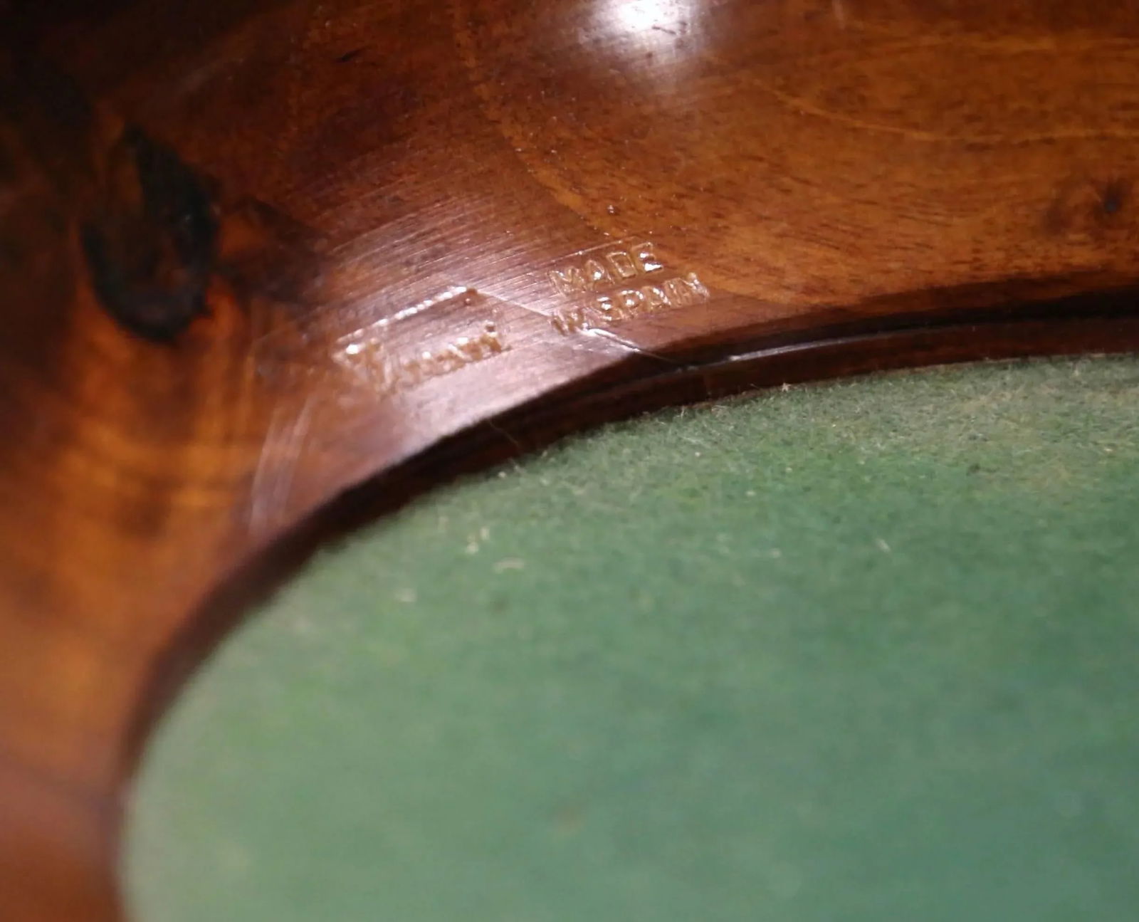 Vintage Spanish Silver Plated Center Piece on Walnut Base Stamped Valenti - 11