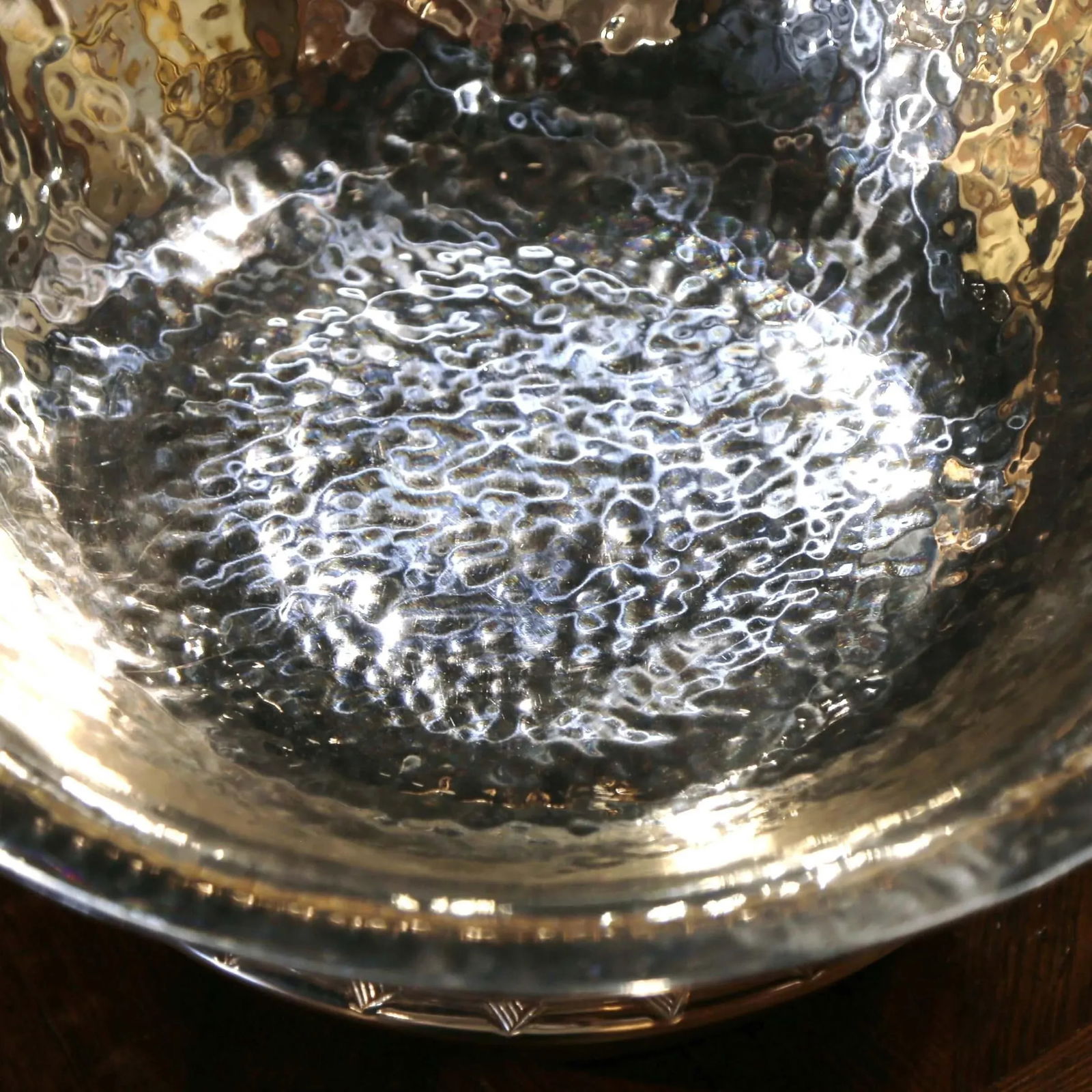 Vintage Spanish Silver Plated Center Piece on Walnut Base Stamped Valenti - 7