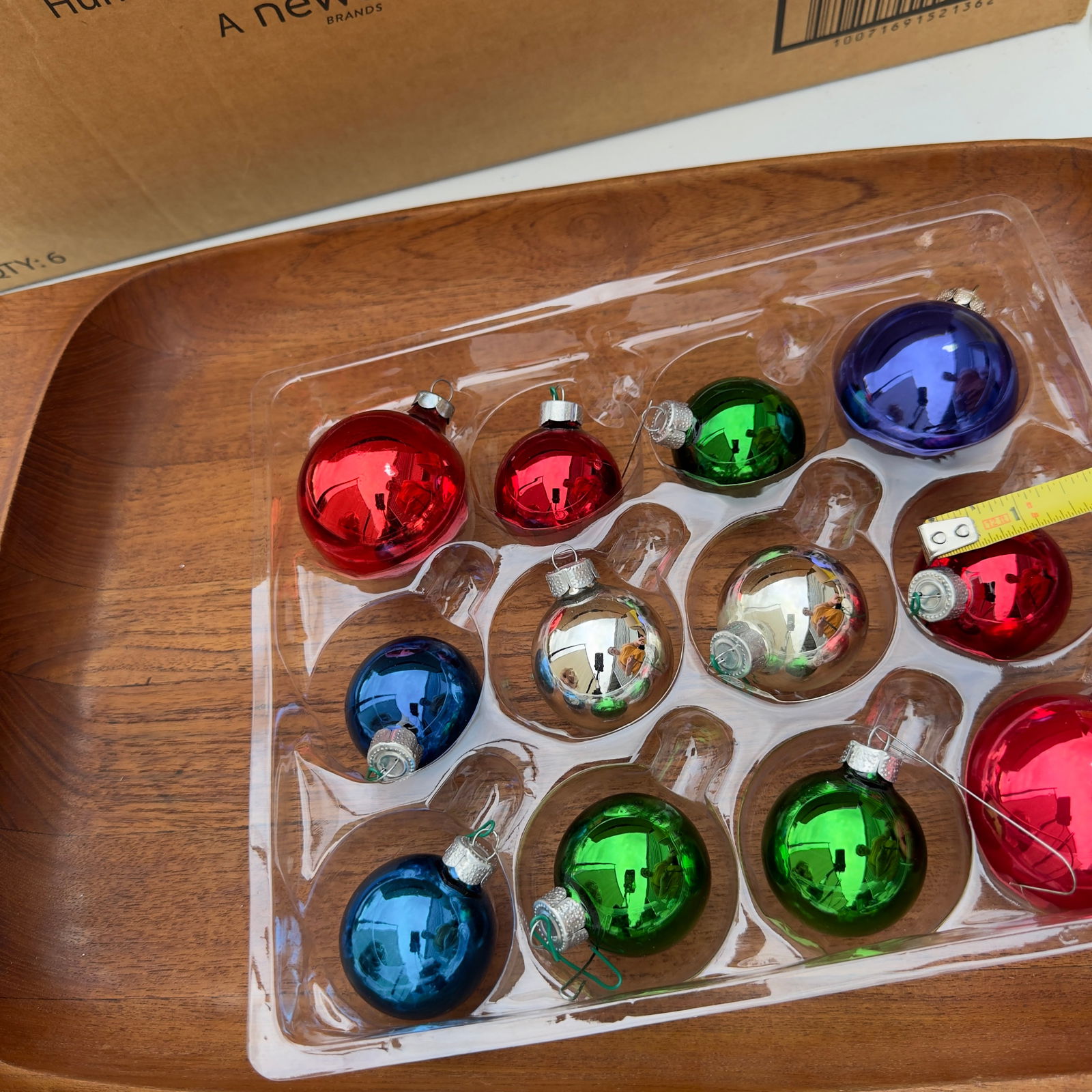 1970s Mercury Glass Christmas Ornaments- 12 Ornaments - 5