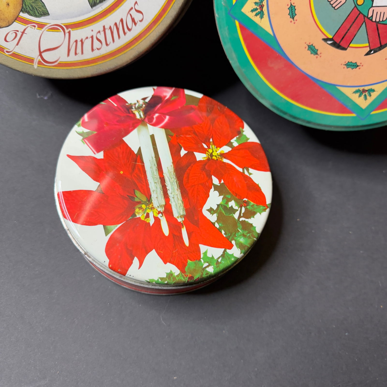 1990s Mismatched Christmas Tins- Set of 3 - 3