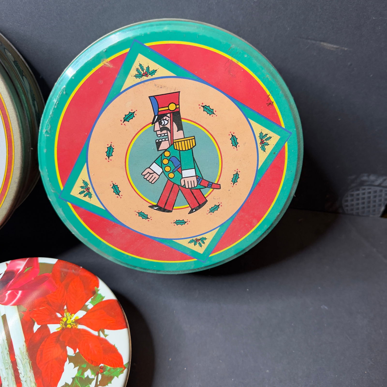 1990s Mismatched Christmas Tins- Set of 3 - 4