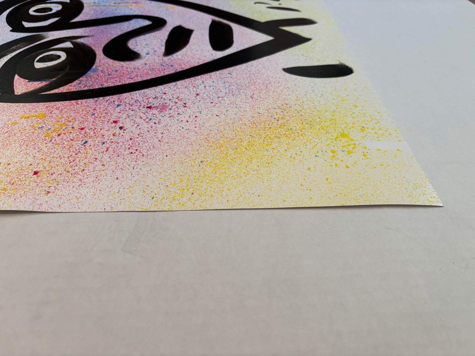 Late 20th Century Original Peter Keil Abstract Portrait Acrylic Painting on Paper - 2