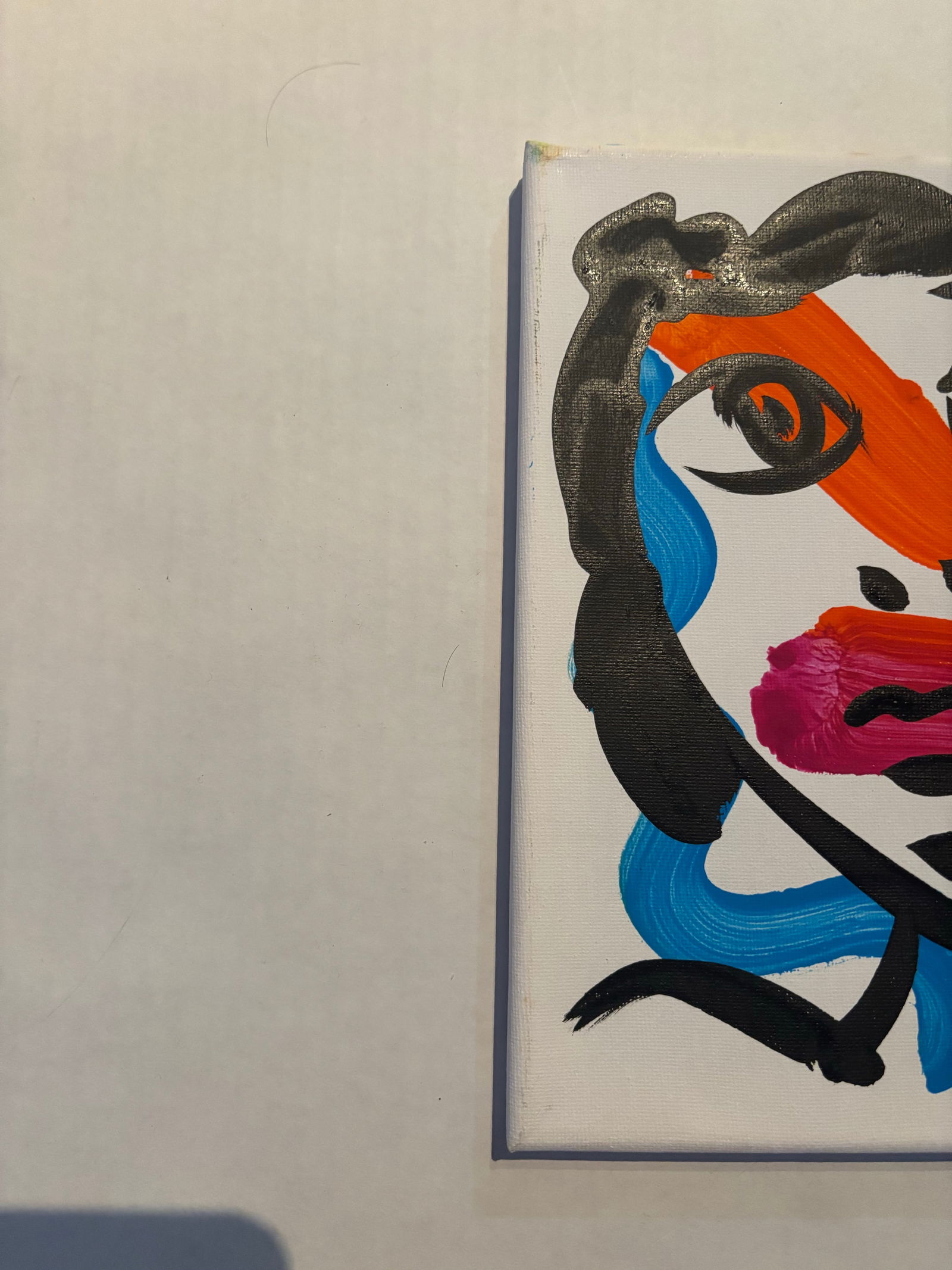 Abstract Geometric Portrait Painting on Canvas, Peter Keil - 3