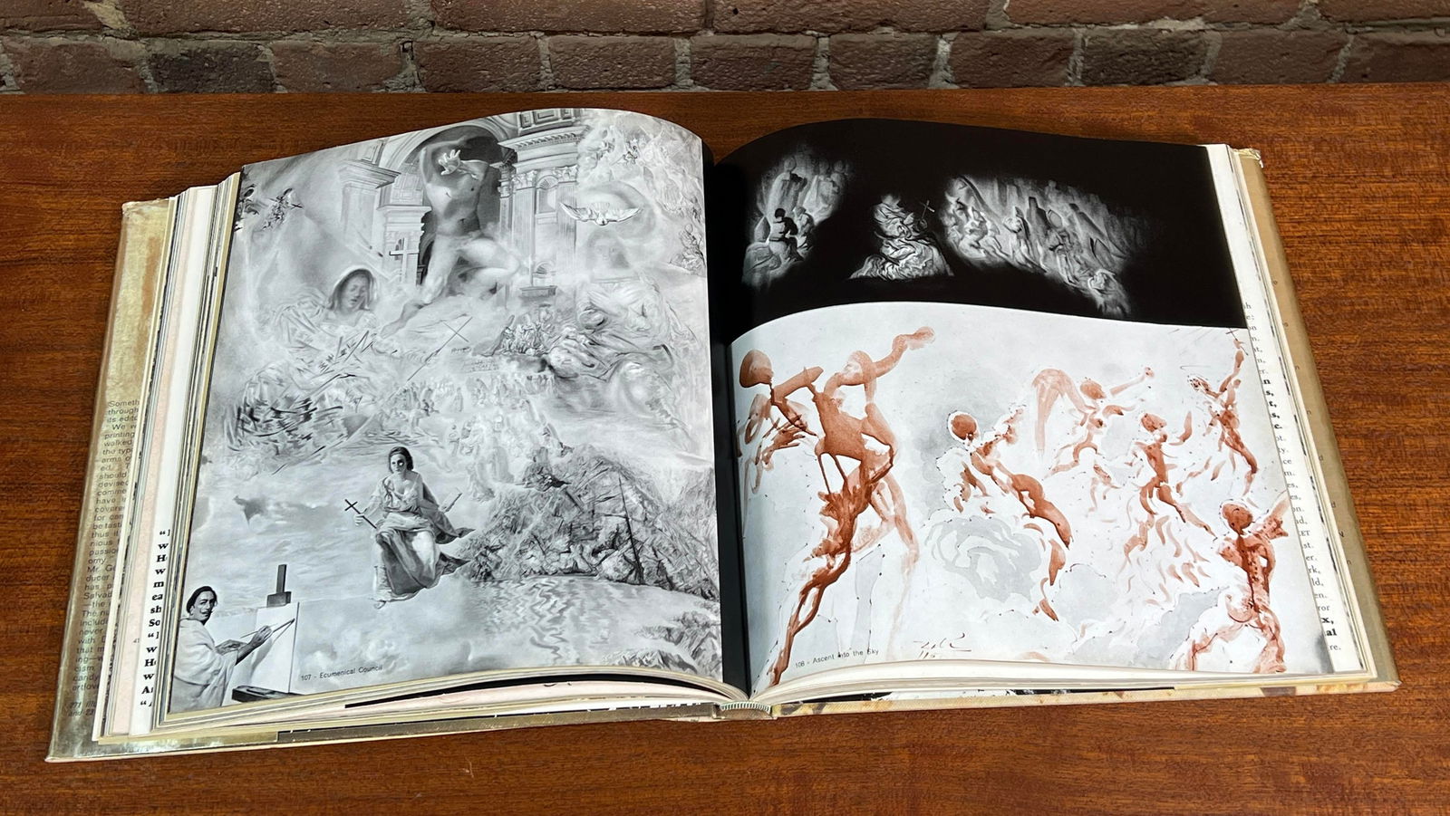 Vintage 1968 Salvador Dali Art Coffee Table Book Printed in France - 2