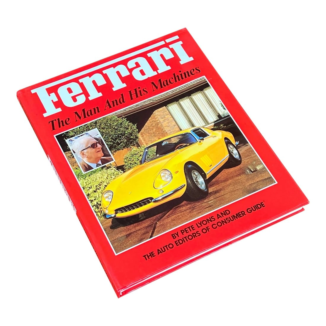 Vintage Ferrari Sports Car Coffee Table Book: Vintage c.1989 coffee table book on Ferrari! Loads of beautiful illustrations, a great book for a car enthusiast! It measures 9 1/4" wide, 11 1/4" tall and 3/4" deep. Very good vintage condition