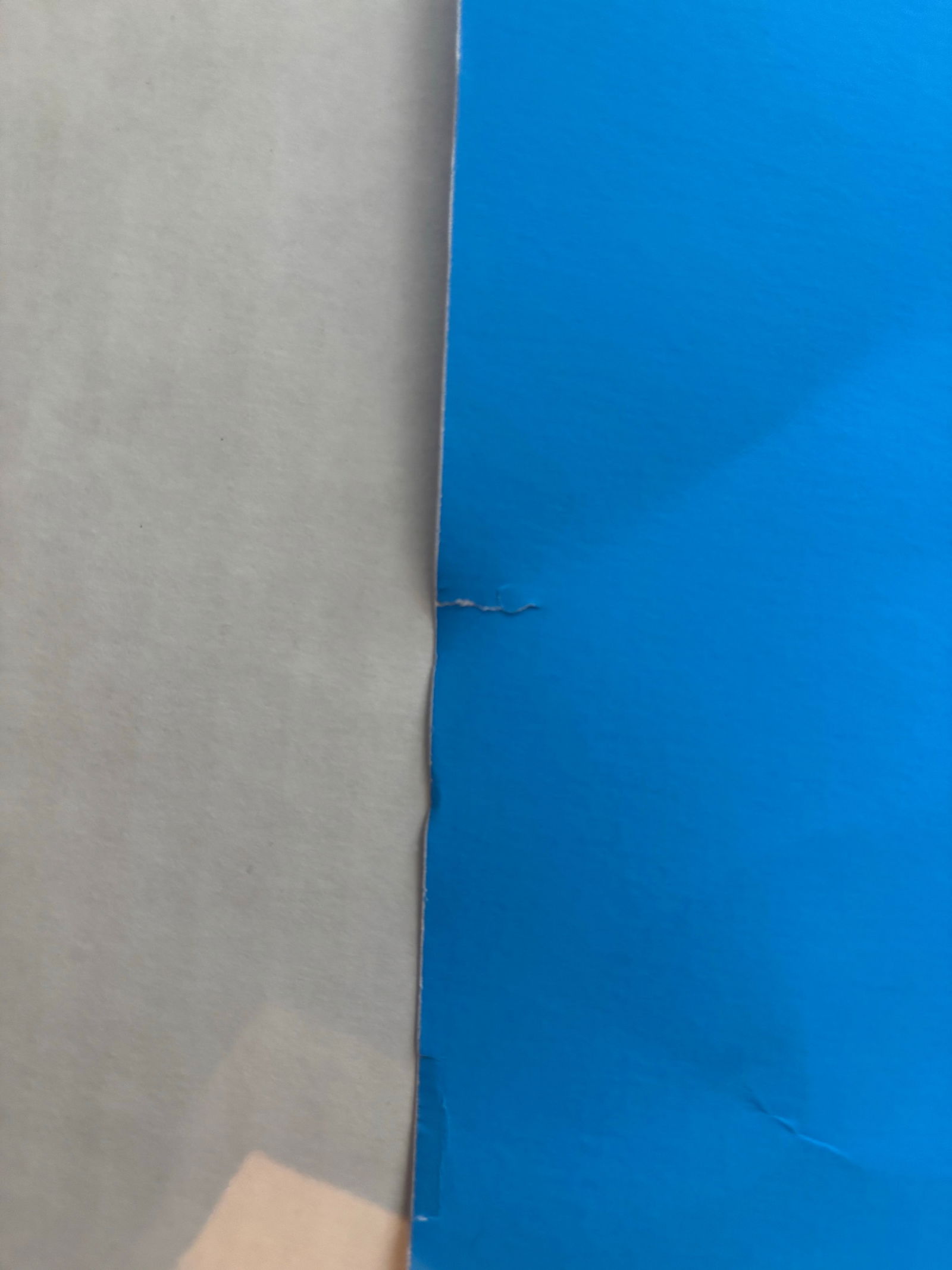 Late 20th Century Original Peter Keil Geometric Abstract Portrait Acrylic Painting on Blue Paper - 4