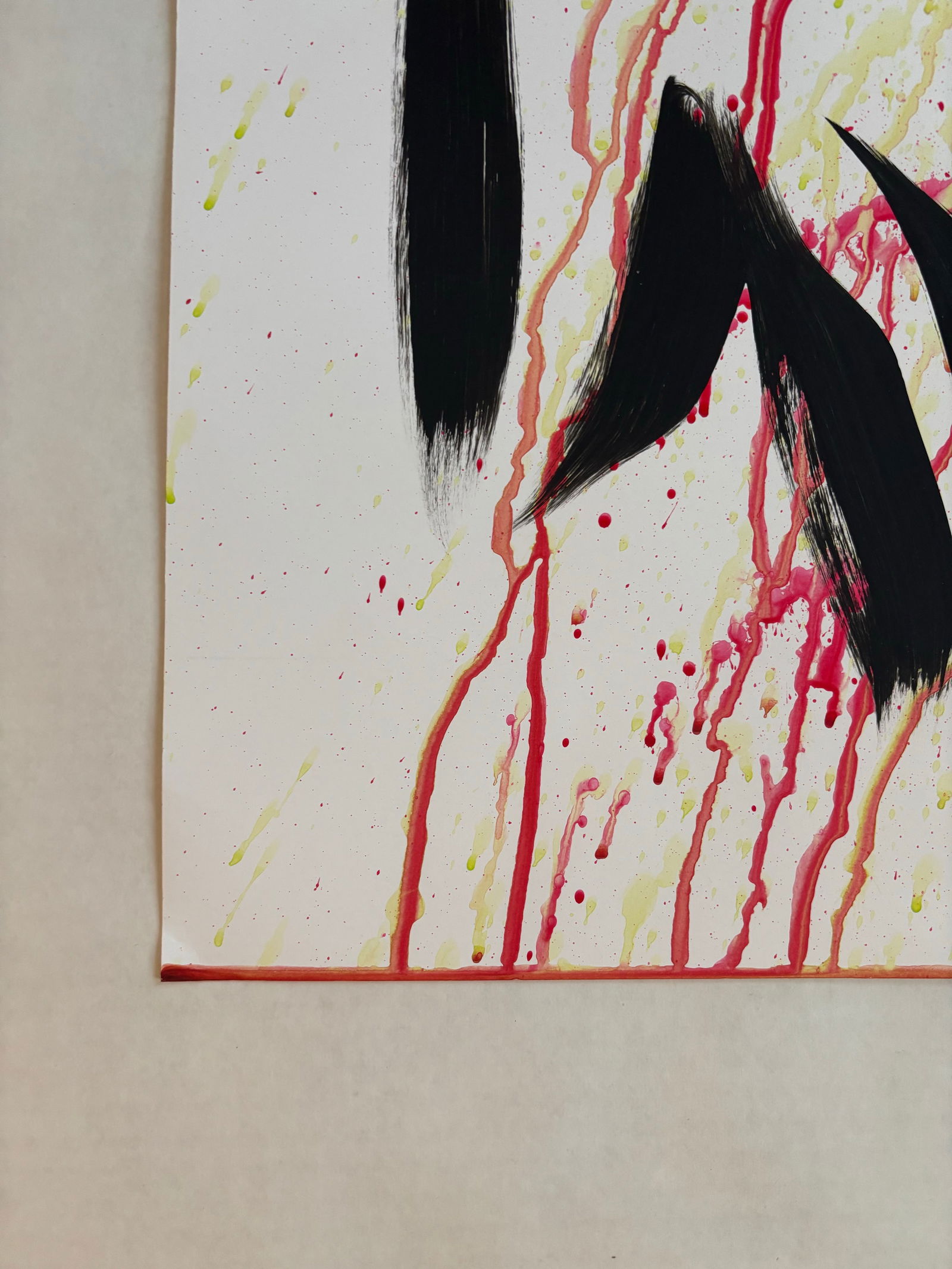 Peter Keil Abstract Portrait Acrylic Painting on Poster - 3