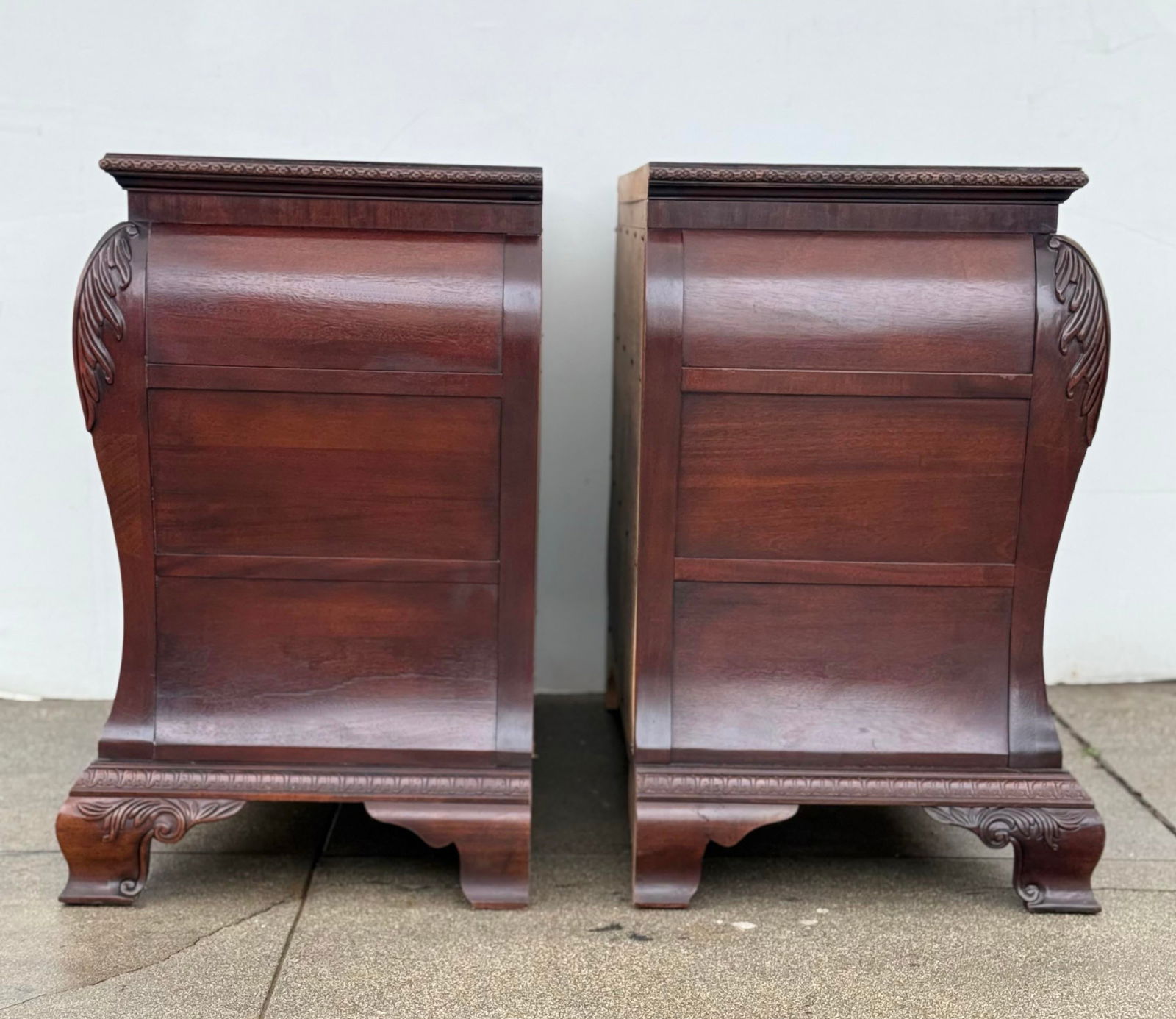 Century Furniture Mohogany Bombe Commode / Dresser, Pair - 4