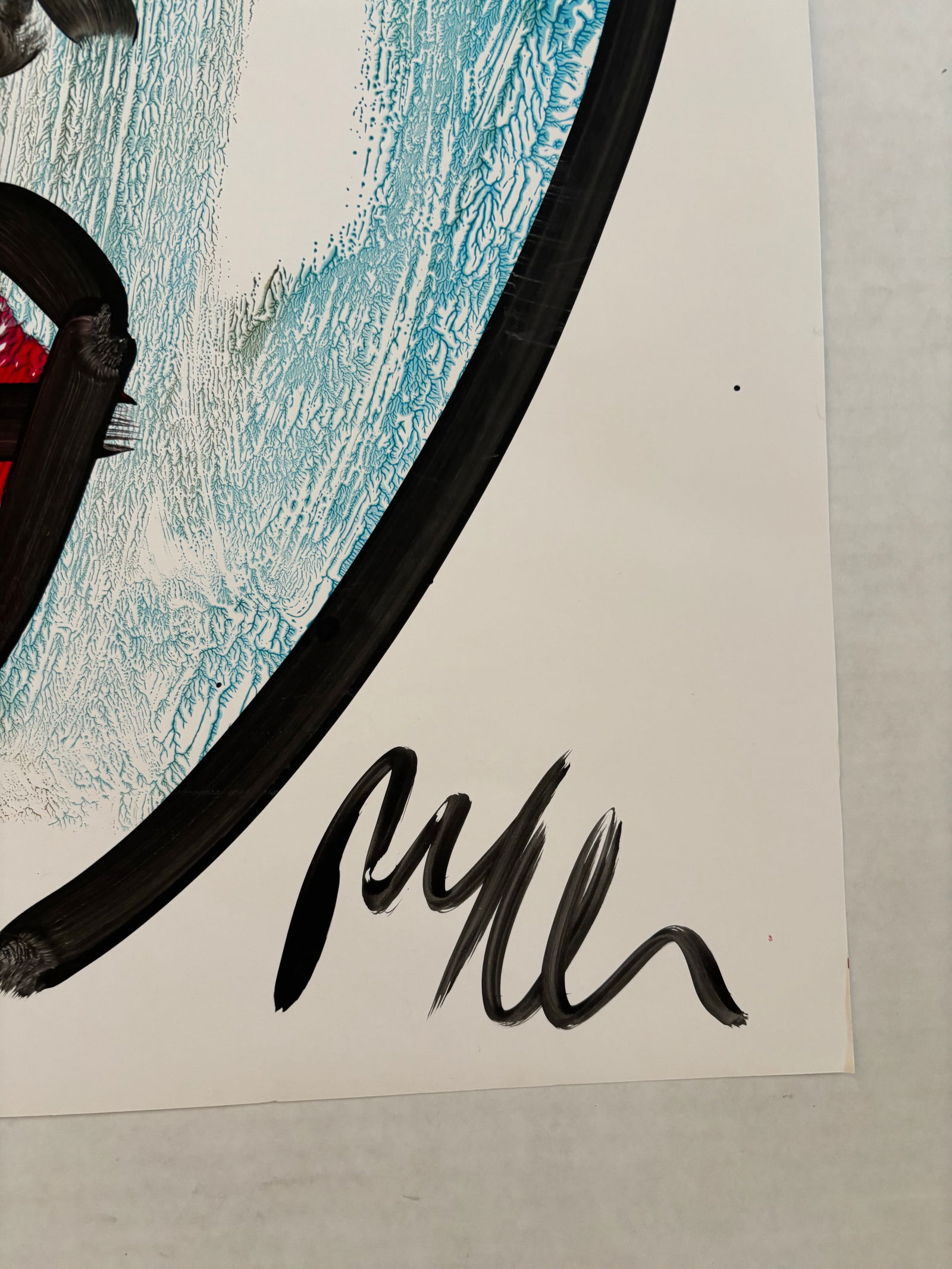 Peter Keil Abstract Portrait Acrylic on Paper - 2