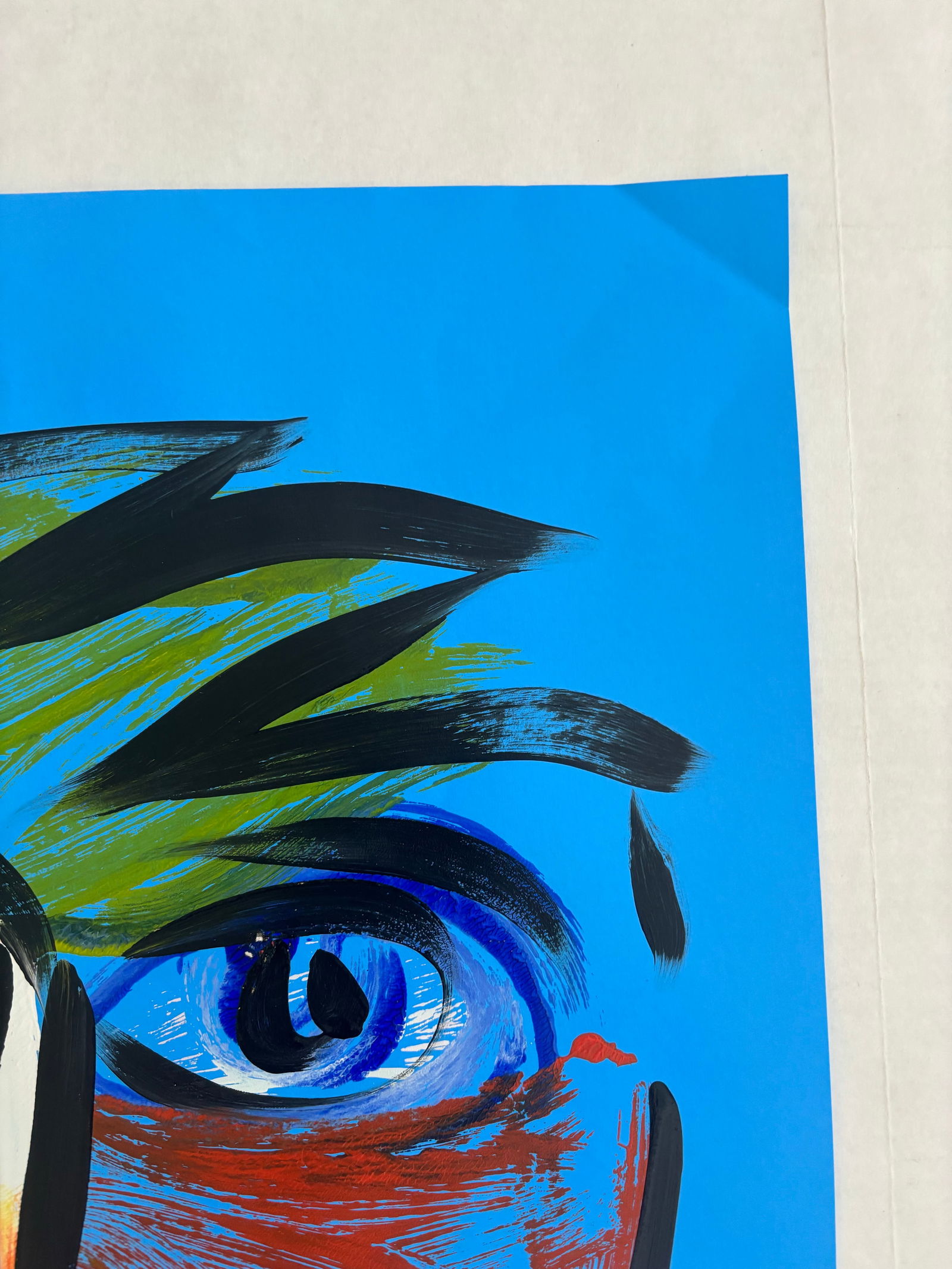 Late 20th Century Original Peter Keil Abstract Portrait Acrylic Painting - 3