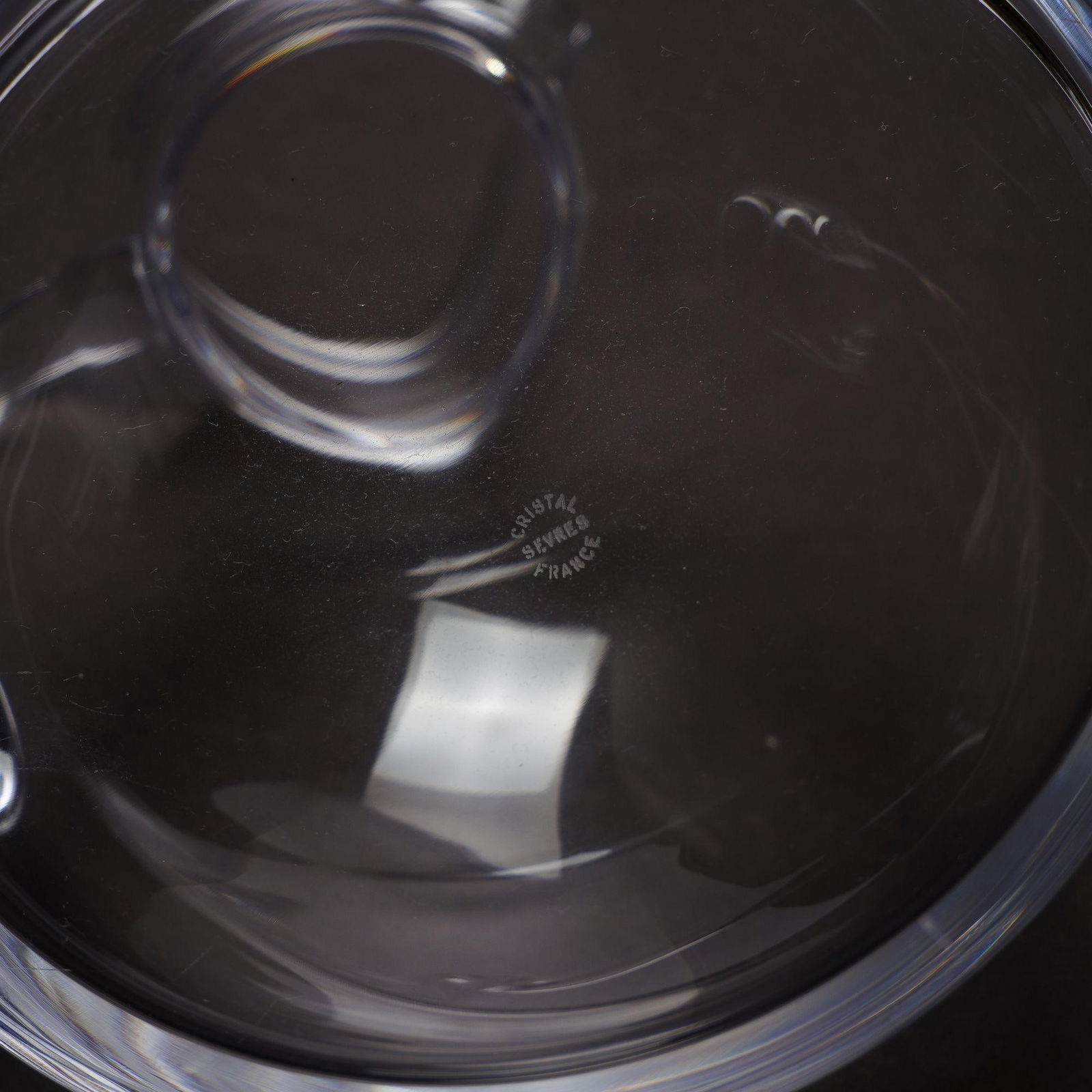 Hemispheric Crystal Pitcher With Applied Handle by Sèvres, C. 1970 - 11