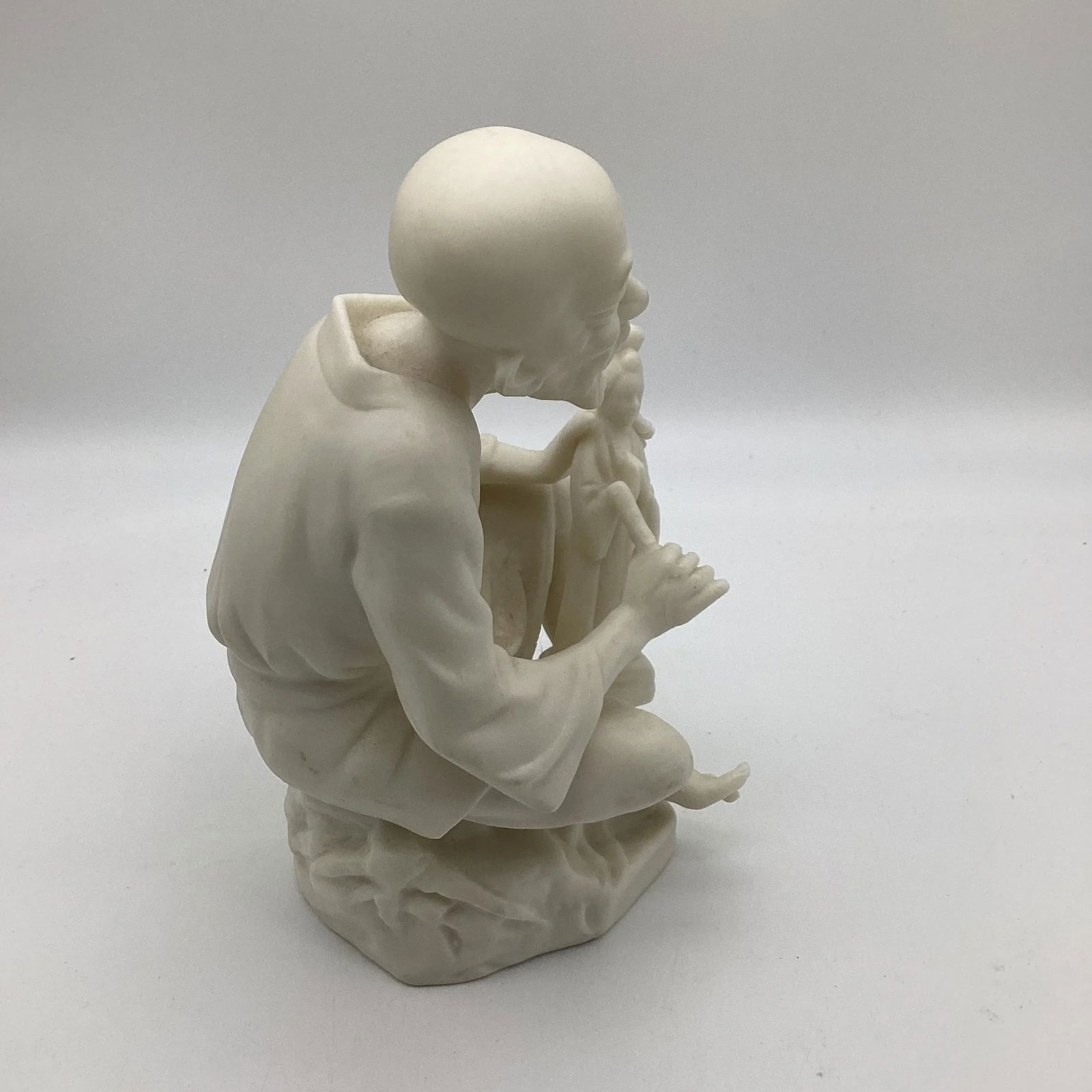 1950s China Ardalt Porcelain Asian Man Lenwile Japanese Parian Style Figurine - 2