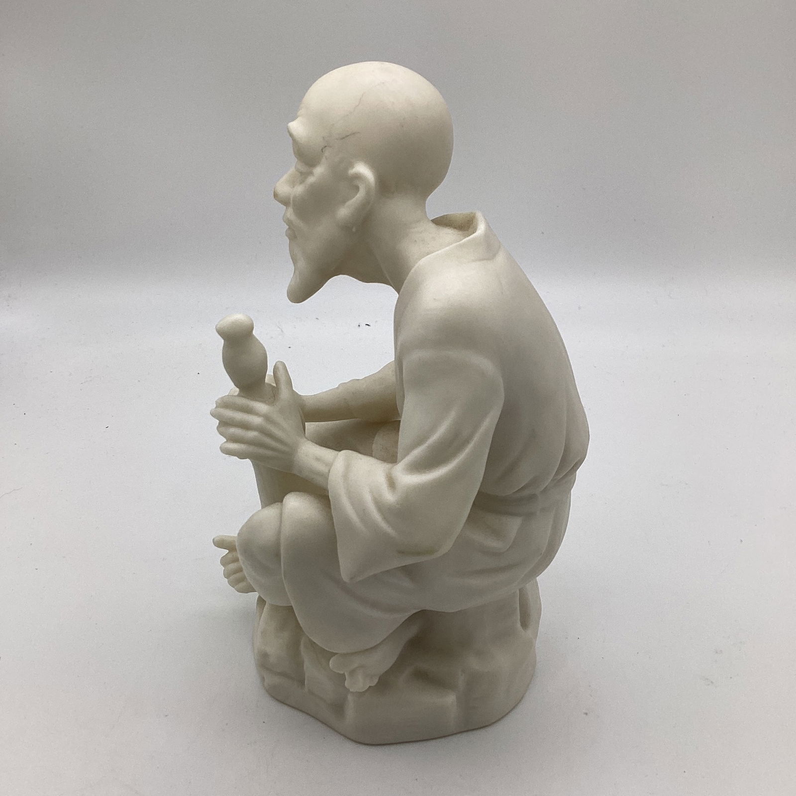 1950s China Ardalt Porcelain Asian Man Lenwile Japanese Parian Style Figurine - 4
