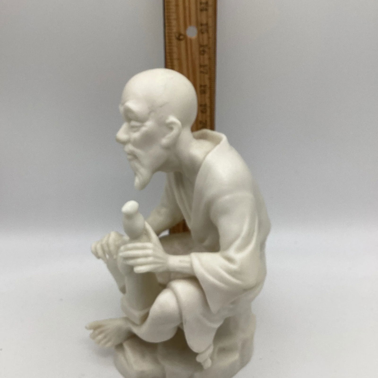 1950s China Ardalt Porcelain Asian Man Lenwile Japanese Parian Style Figurine - 8