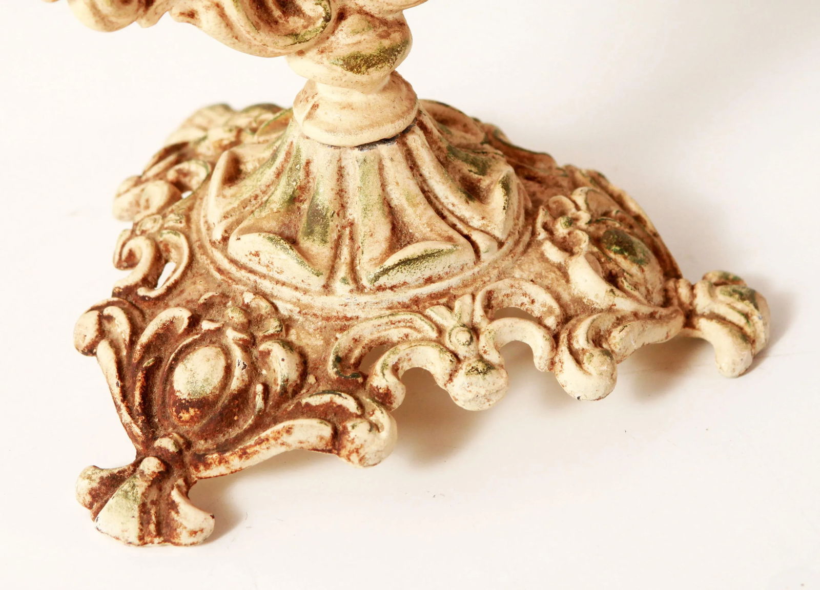 Antique White Iron Swivel Vanity / Dresser Mirror - 5