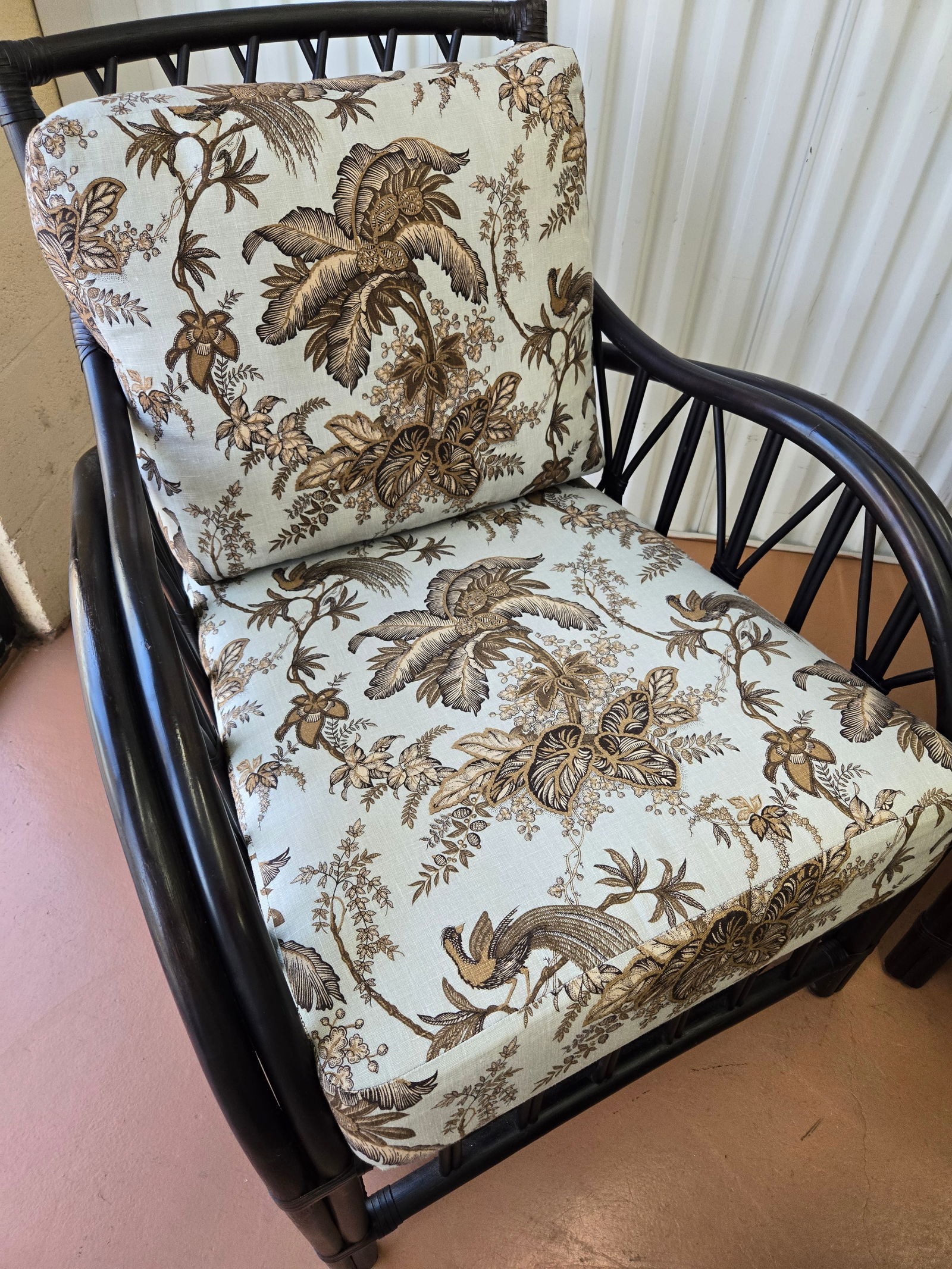 Palecek British Colony Tropical Set, 2 Chairs & 1 Ottoman - 5