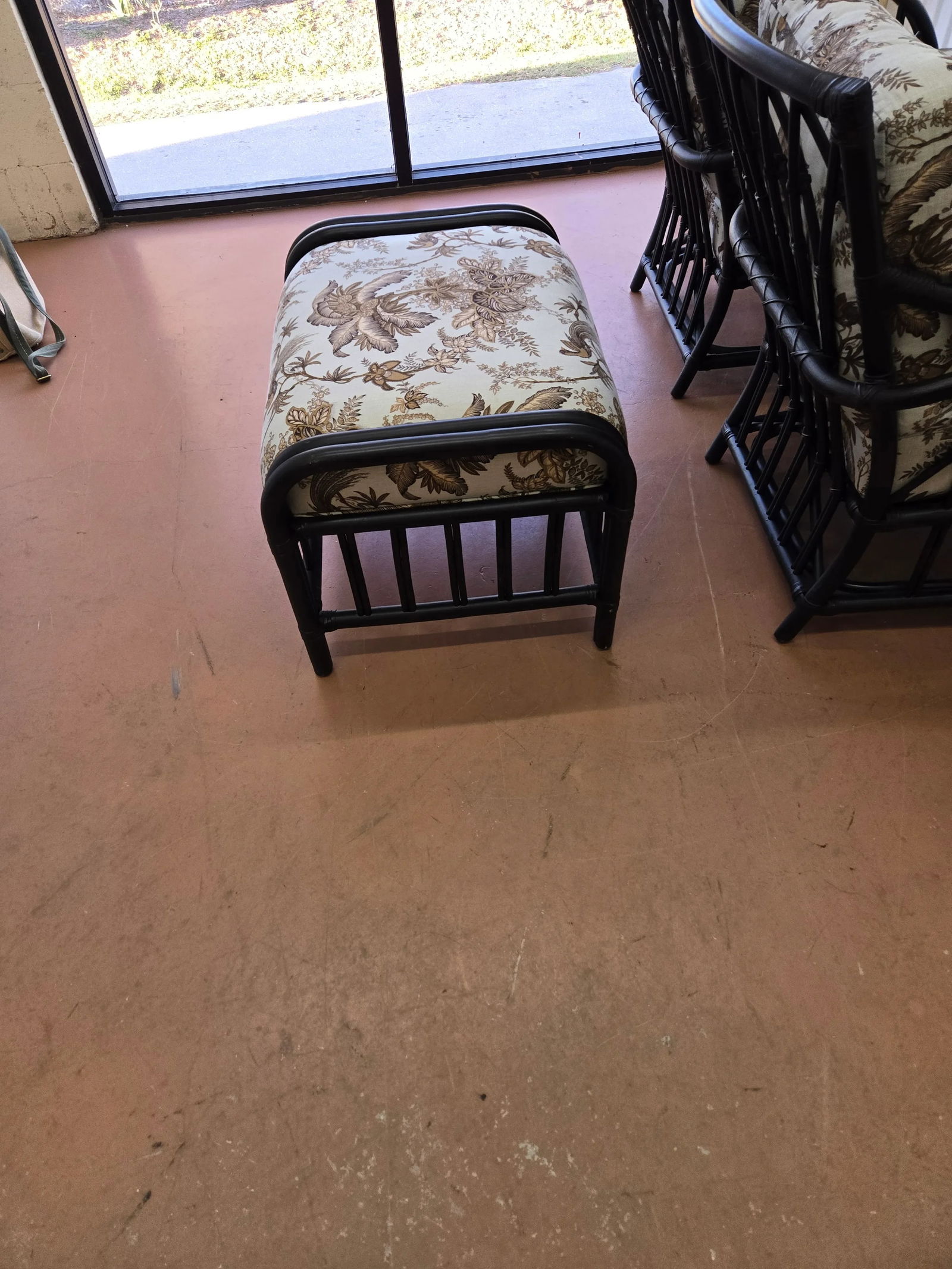 Palecek British Colony Tropical Set, 2 Chairs & 1 Ottoman - 9