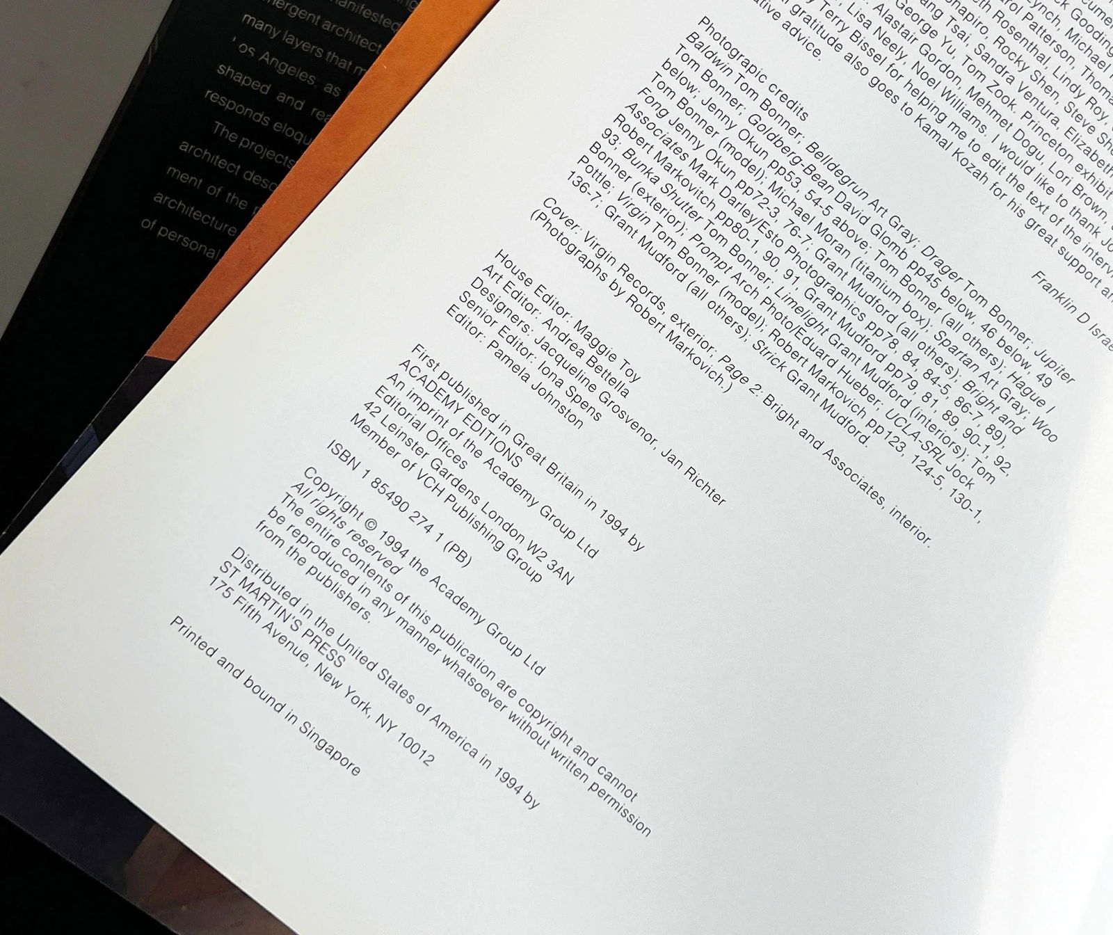 Franklin D. Israel Architectural Monographs No. 34 Book c.1994 - 7