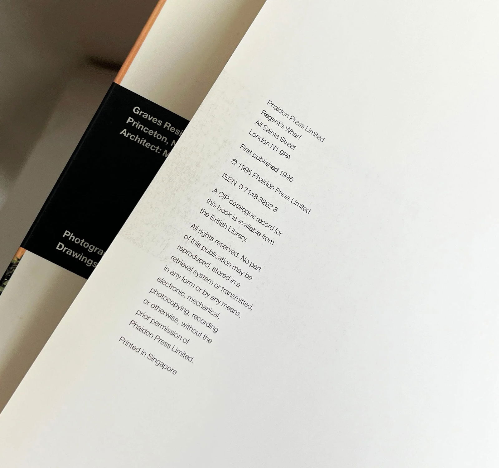 1995 Graves Residence by Michael Graves Coffee Table Book by Phaidon Architecture in Detail - 4