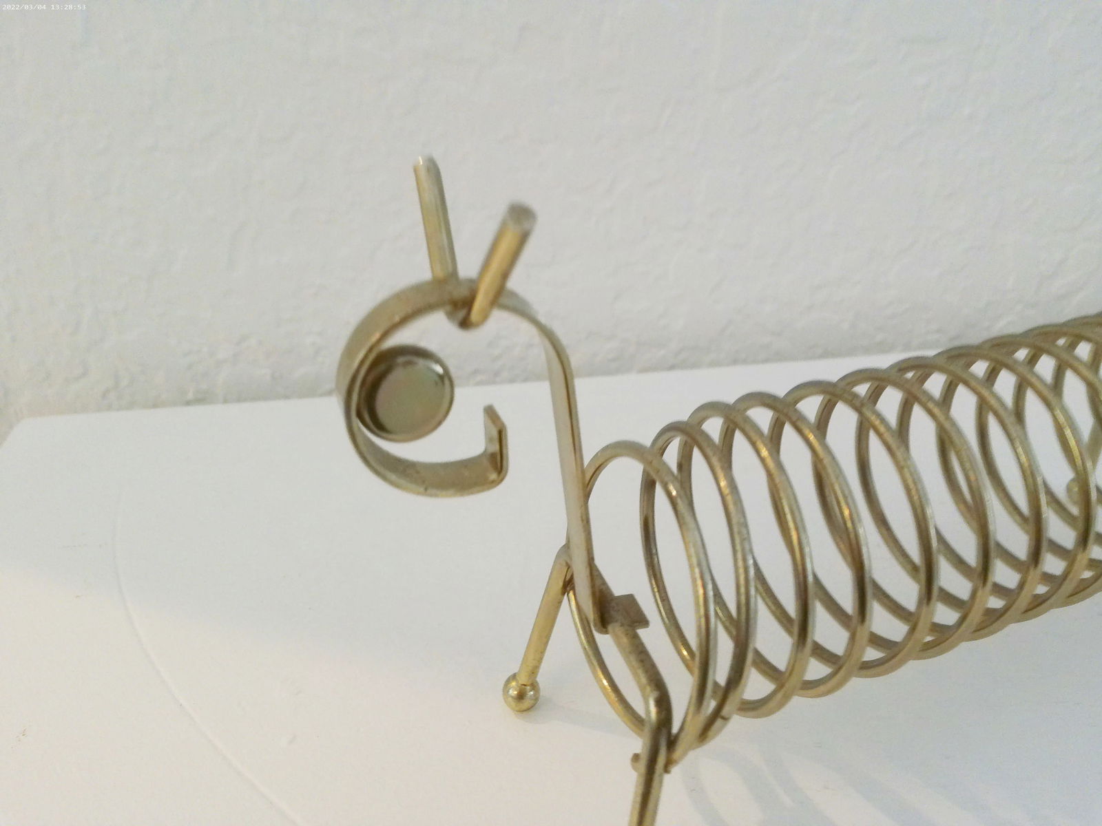 Mid-Century Coiled Animal Letter Holder - 2