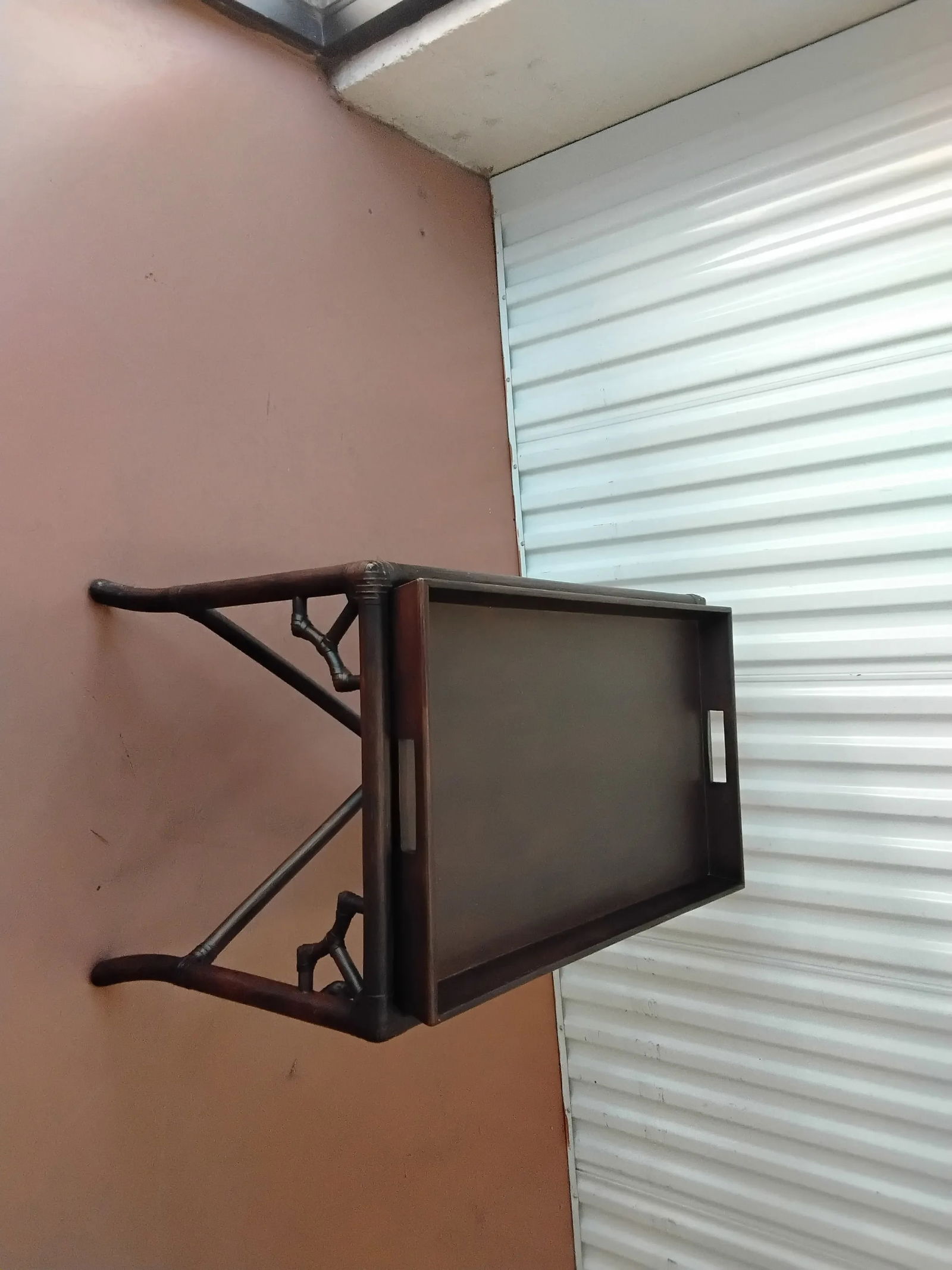 1980s Chinoiserie Bamboo Tray Table - 6