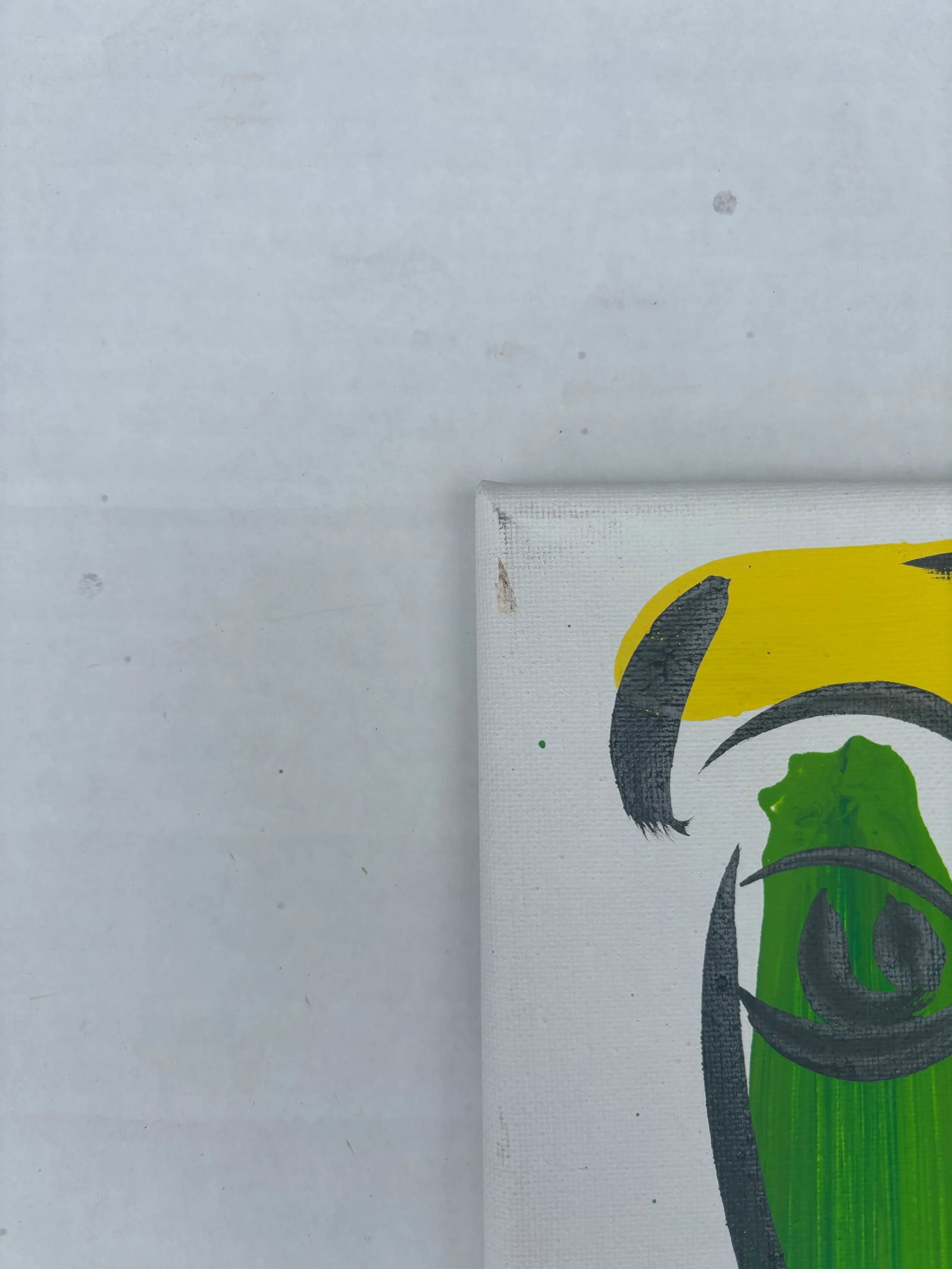 Abstract Geometric Portrait Painting on Canvas, Peter Keil - 2