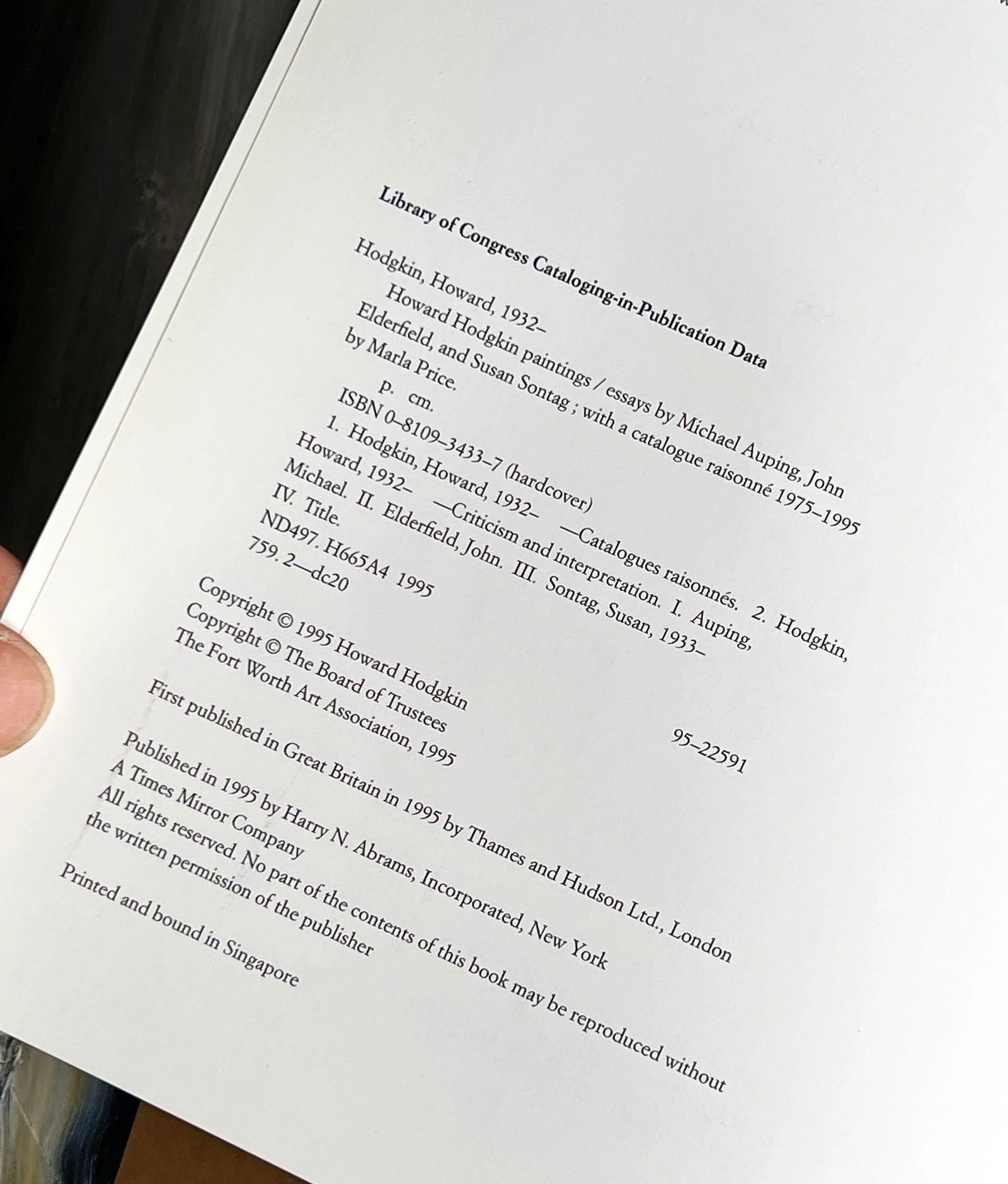 Vintage Howard Hodgkin Paintings Coffee Table Book - 5