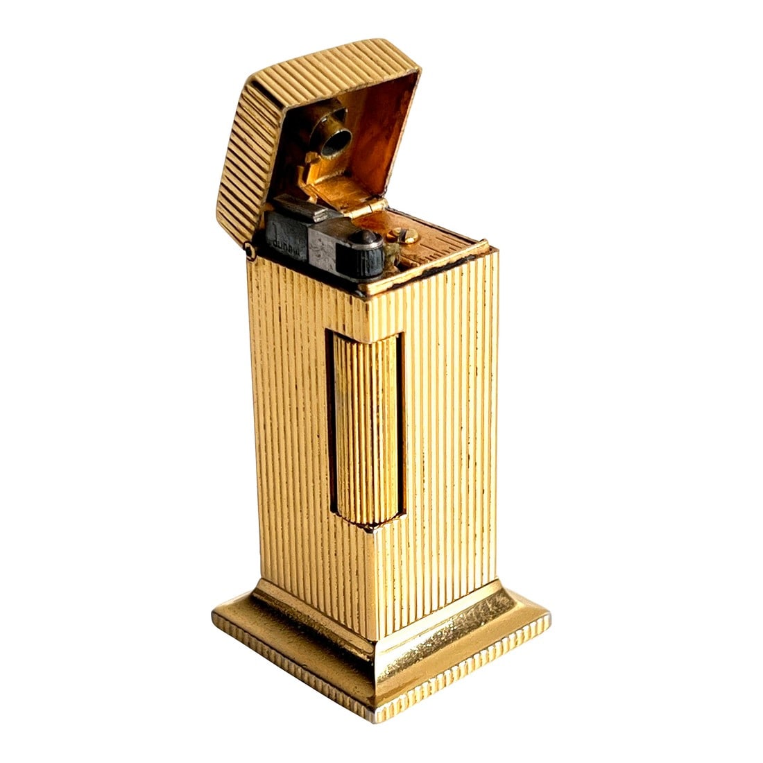 Vintage Dunhill Gold Tone "Rollalite" Table Lighter (1 of 10)