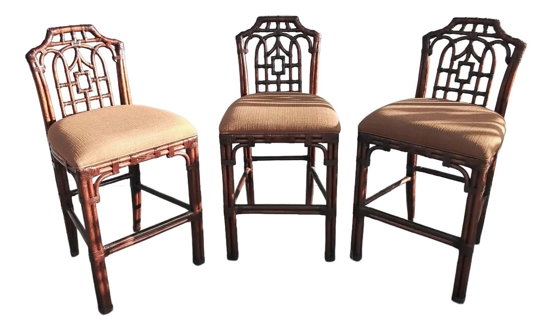 Lexington Furniture Tropical Chinoiserie Armless Bar Stools - Set of 3 (1 of 11)