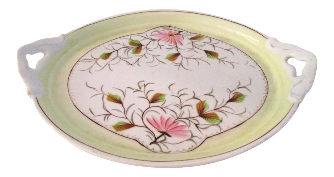 1940s Pink Floral Vanity Dish