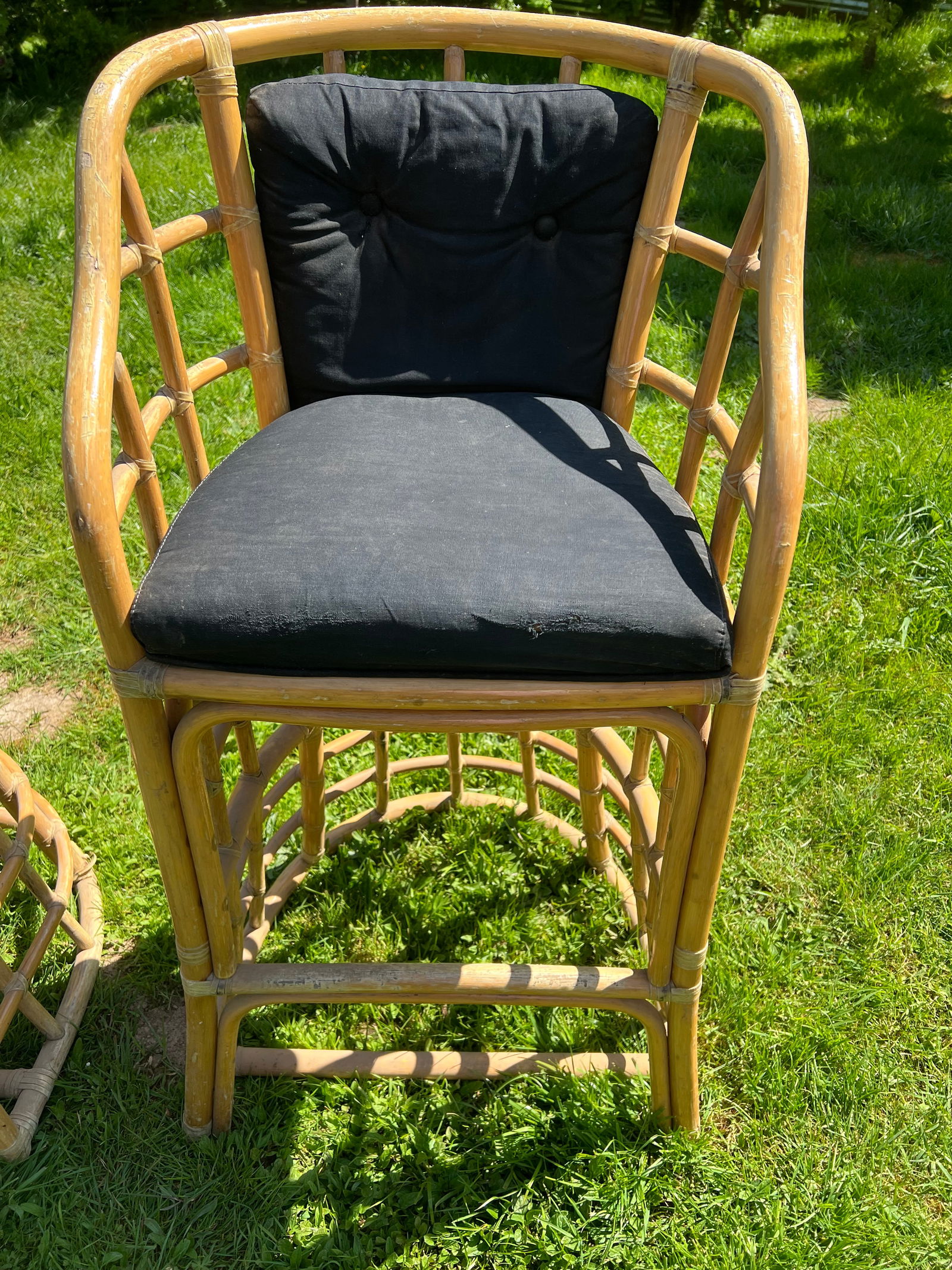 1970's Bamboo Bar Stools - Set of 3 - 4
