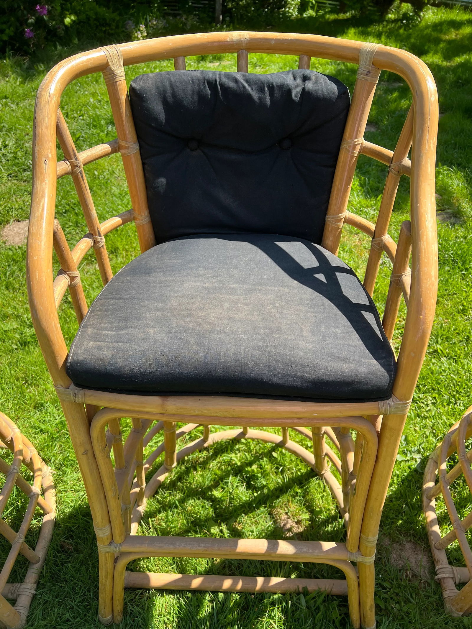 1970's Bamboo Bar Stools - Set of 3 - 5