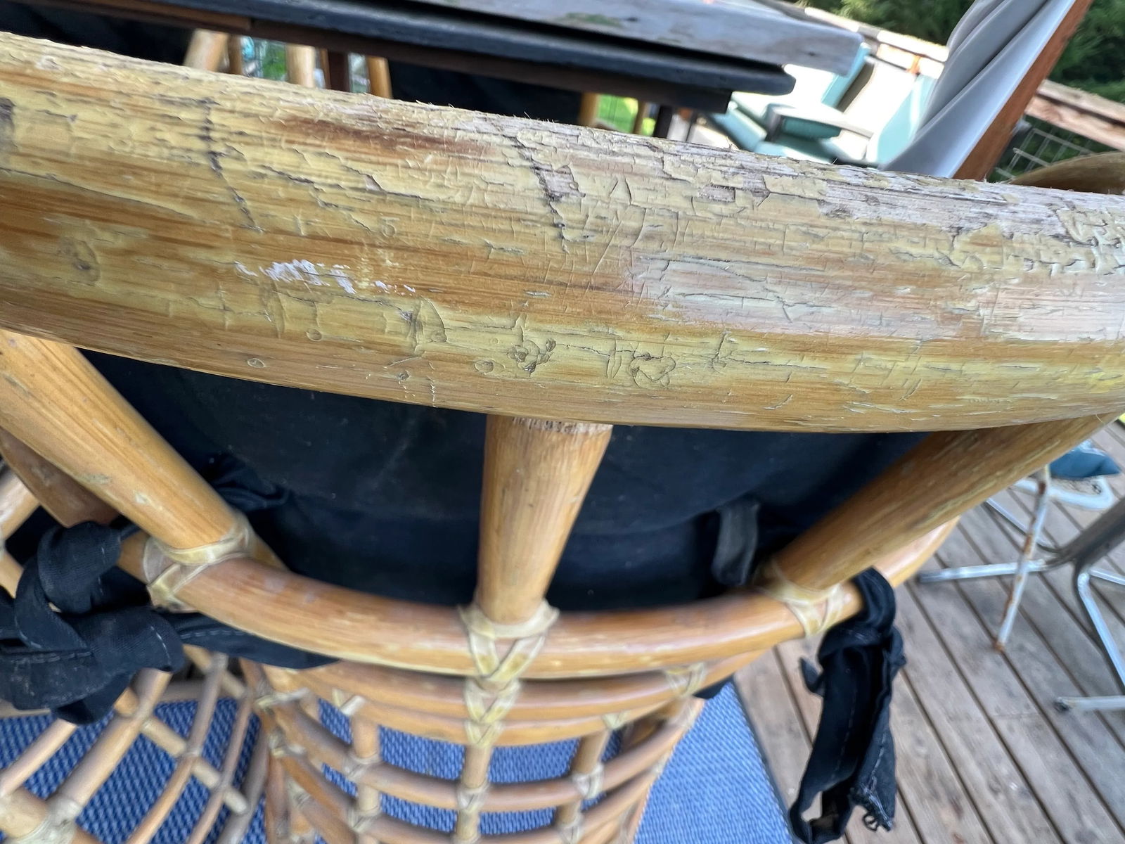 1970's Bamboo Bar Stools - Set of 3 - 7