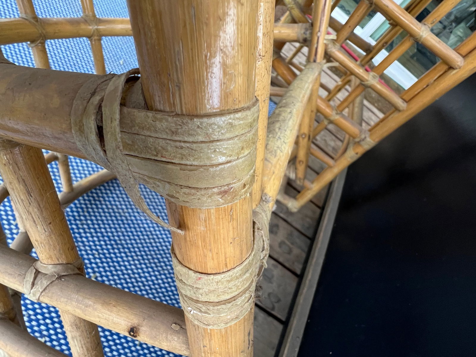 1970's Bamboo Bar Stools - Set of 3 - 9