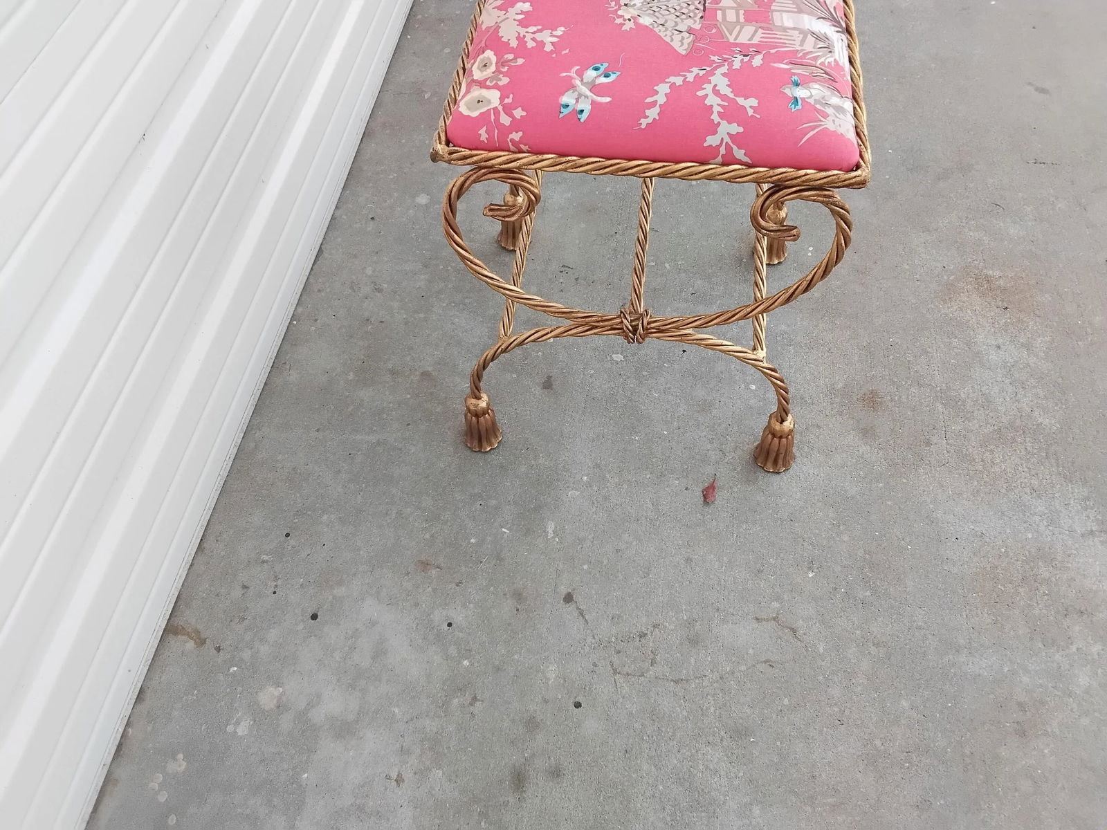 1970s Italian Iron Gilded Bench - 3